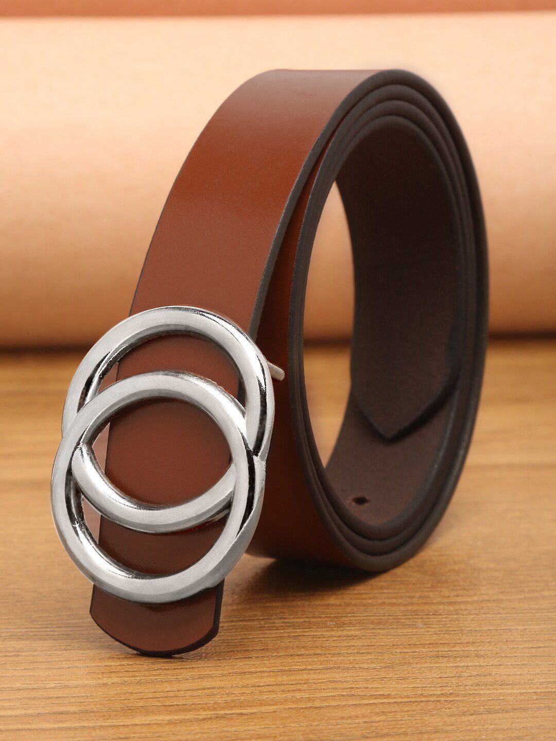 Teakwood Leathers Women Tan Leather Belt Price in India