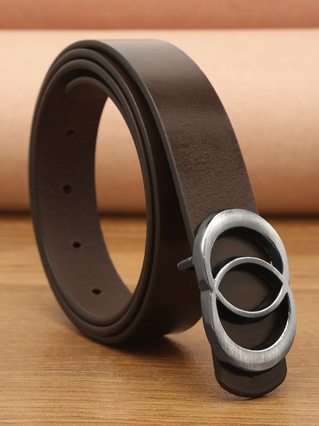 Teakwood Leathers Women Coffee Brown Leather Belt Price in India