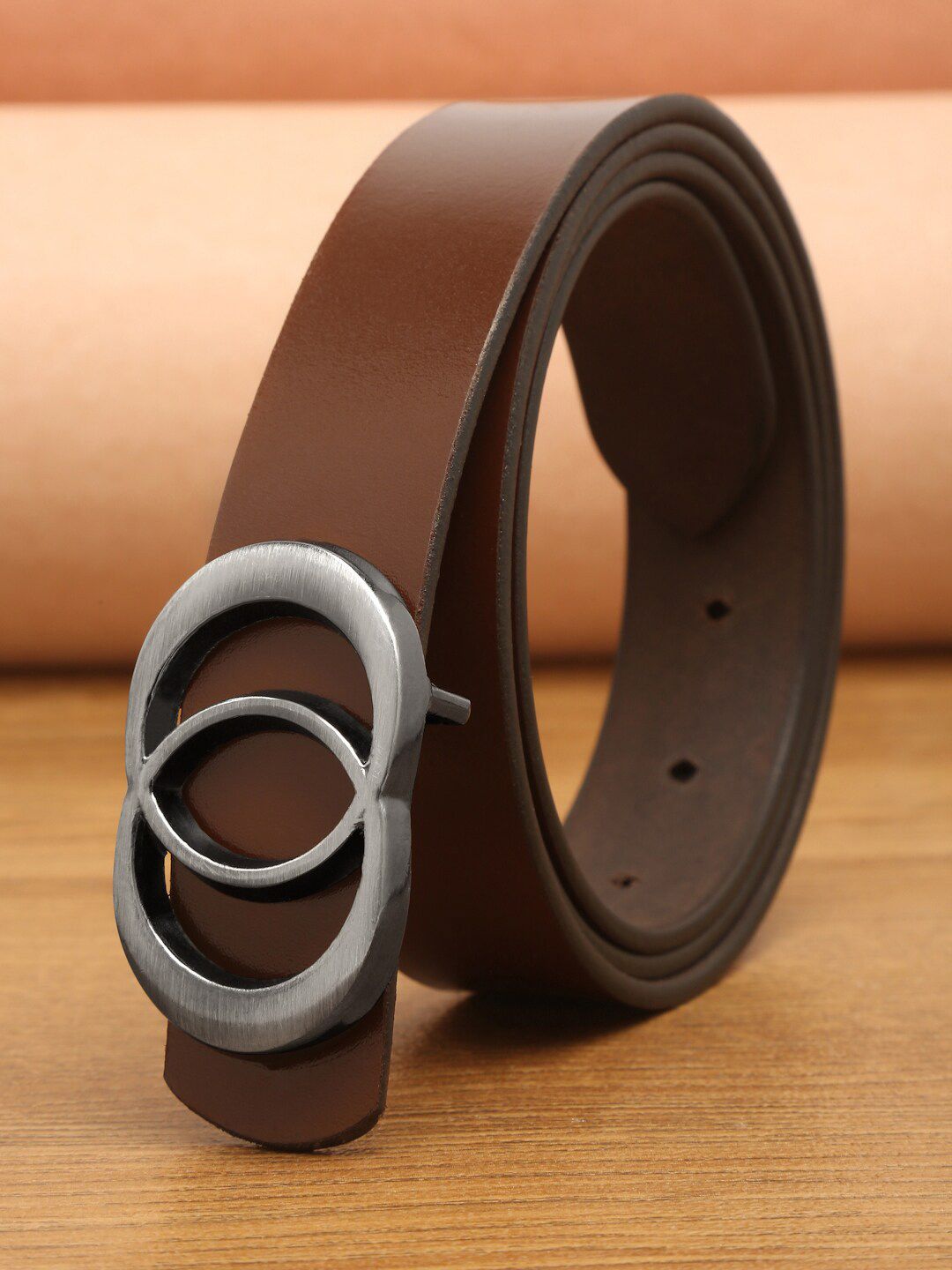 Teakwood Leathers Women Brown Solid Leather Belt Price in India