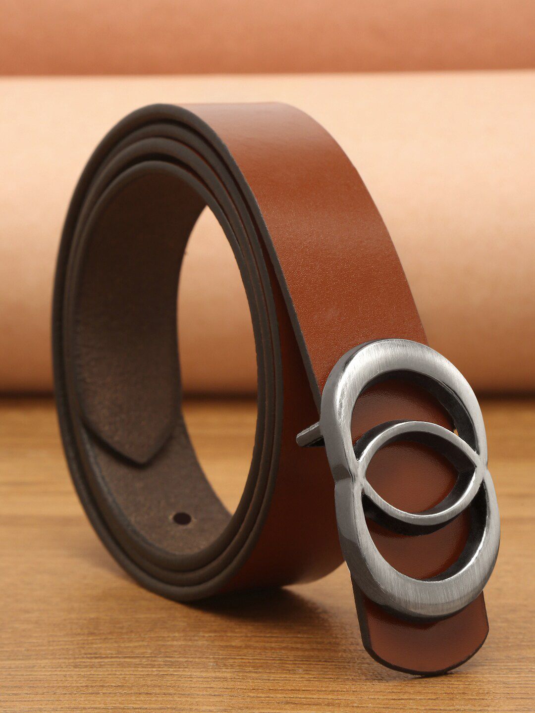 Teakwood Leathers Women Tan Brown Leather Belt Price in India