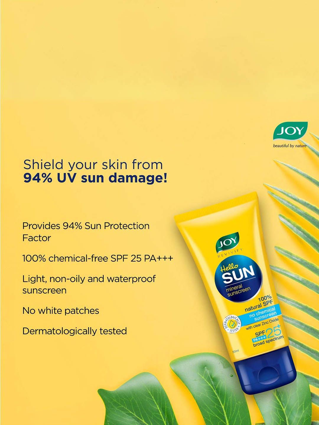 Buy JOY Revivify Hello Sun Mineral SPF 25 Sunscreen with Zinc