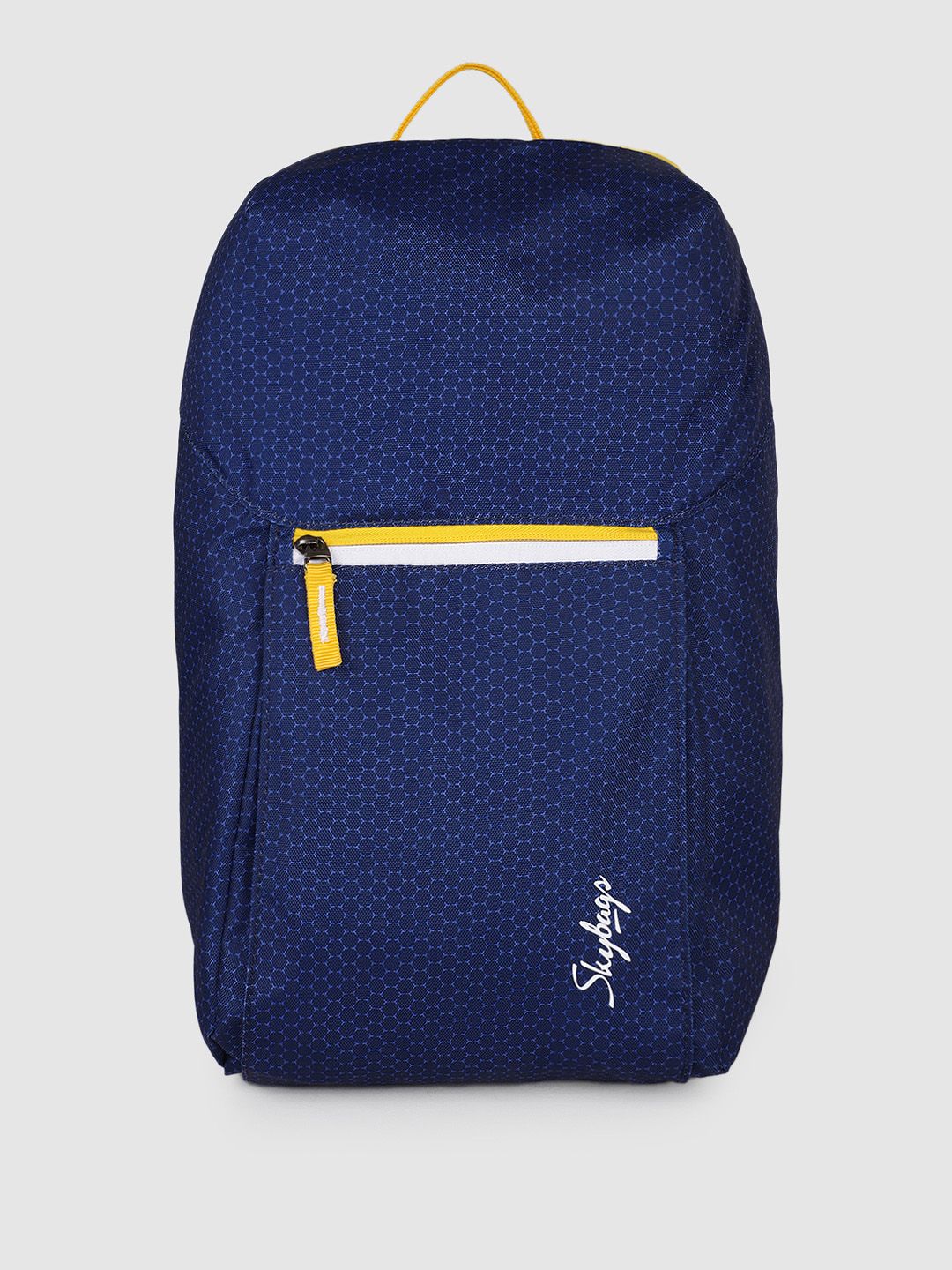 Skybags Unisex Navy Blue & Yellow Backpack Price in India