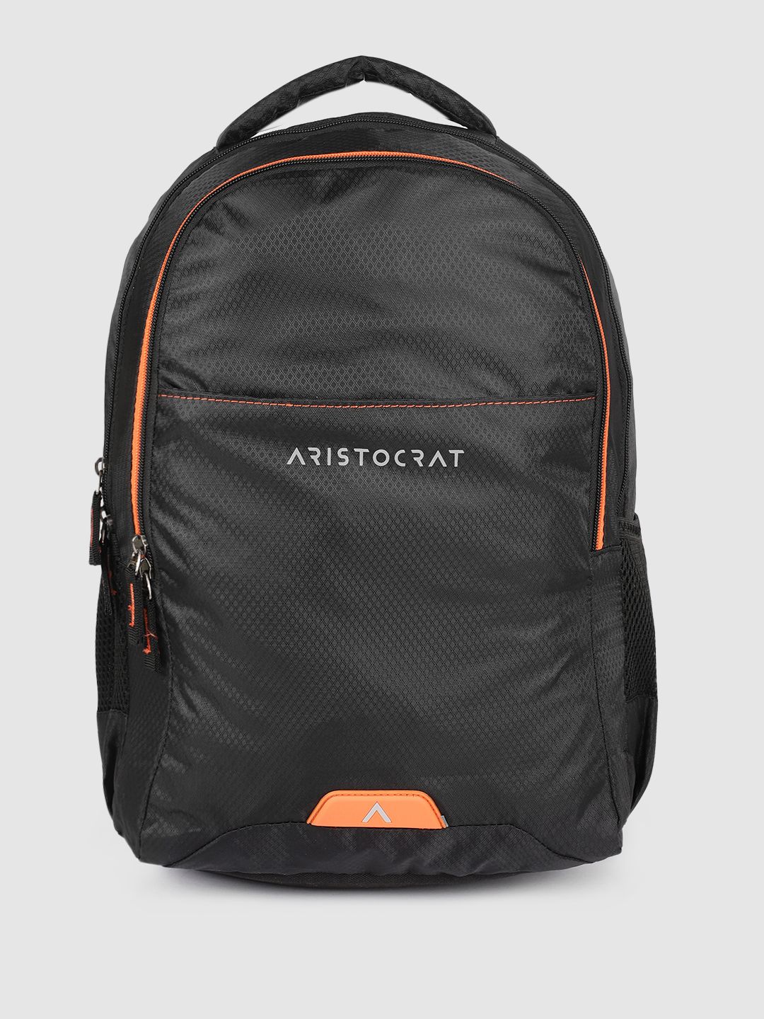 Aristocrat Unisex Black Self-Design Geometric Backpack Price in India