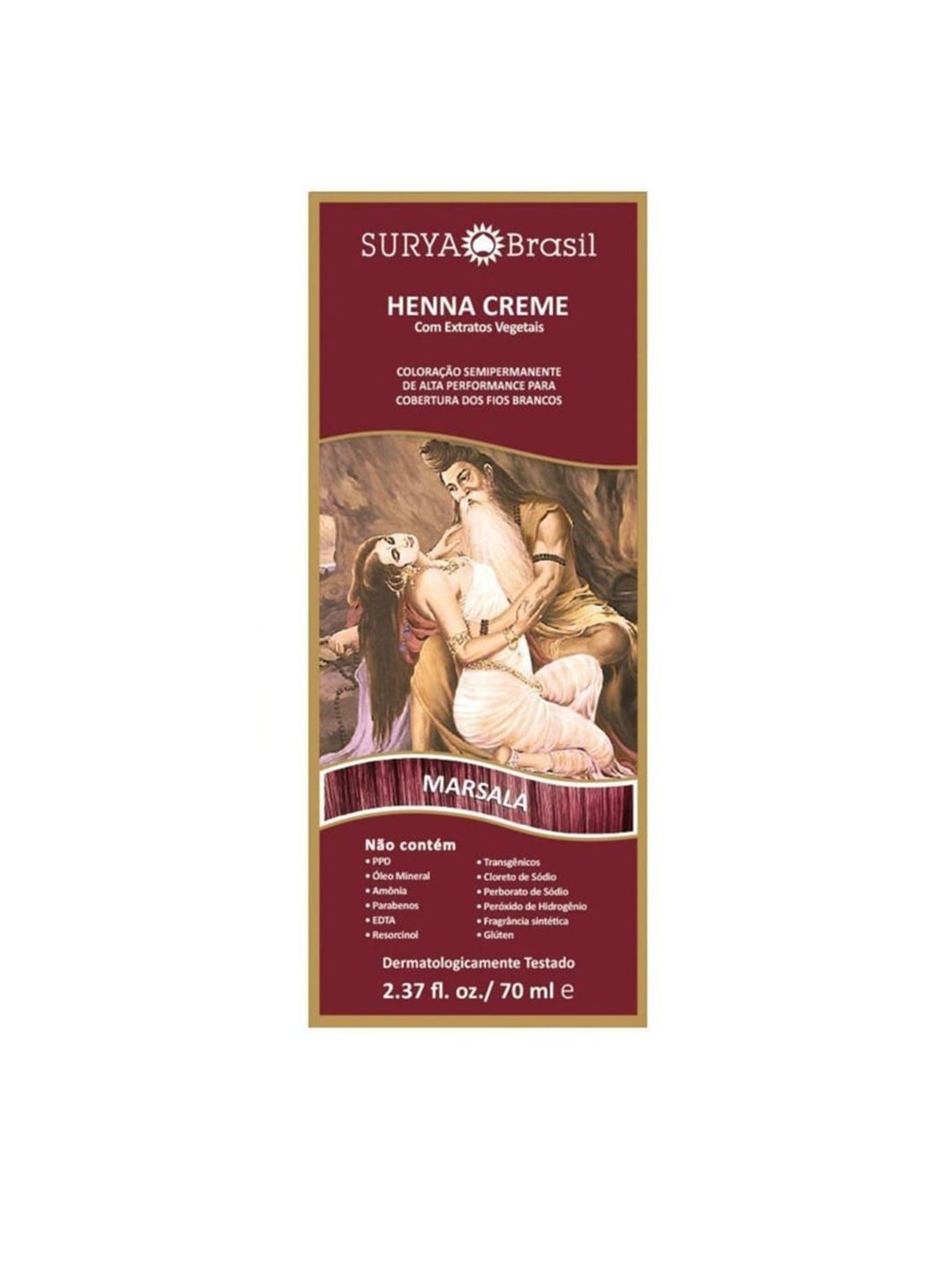 SURYA Brasil Henna Cream Semi-Permanent Hair Color with Plant Extracts 70ml - Marsala Price in India