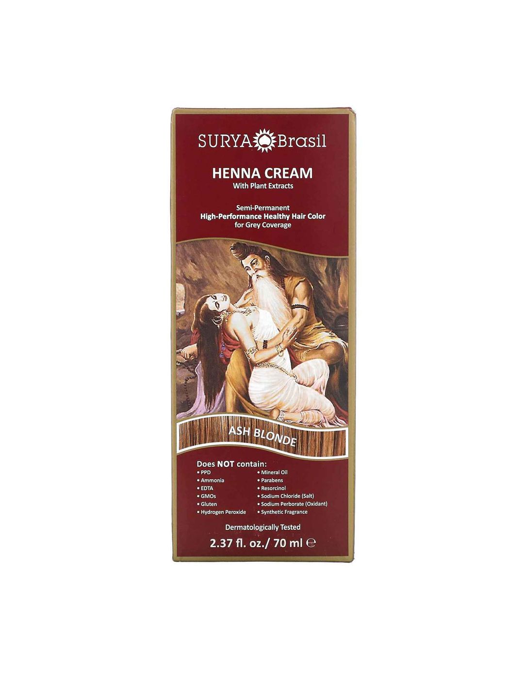 SURYA Brasil Henna Cream Semi-Permanent Hair Color with Plant Extracts 70ml - Ash Blonde Price in India