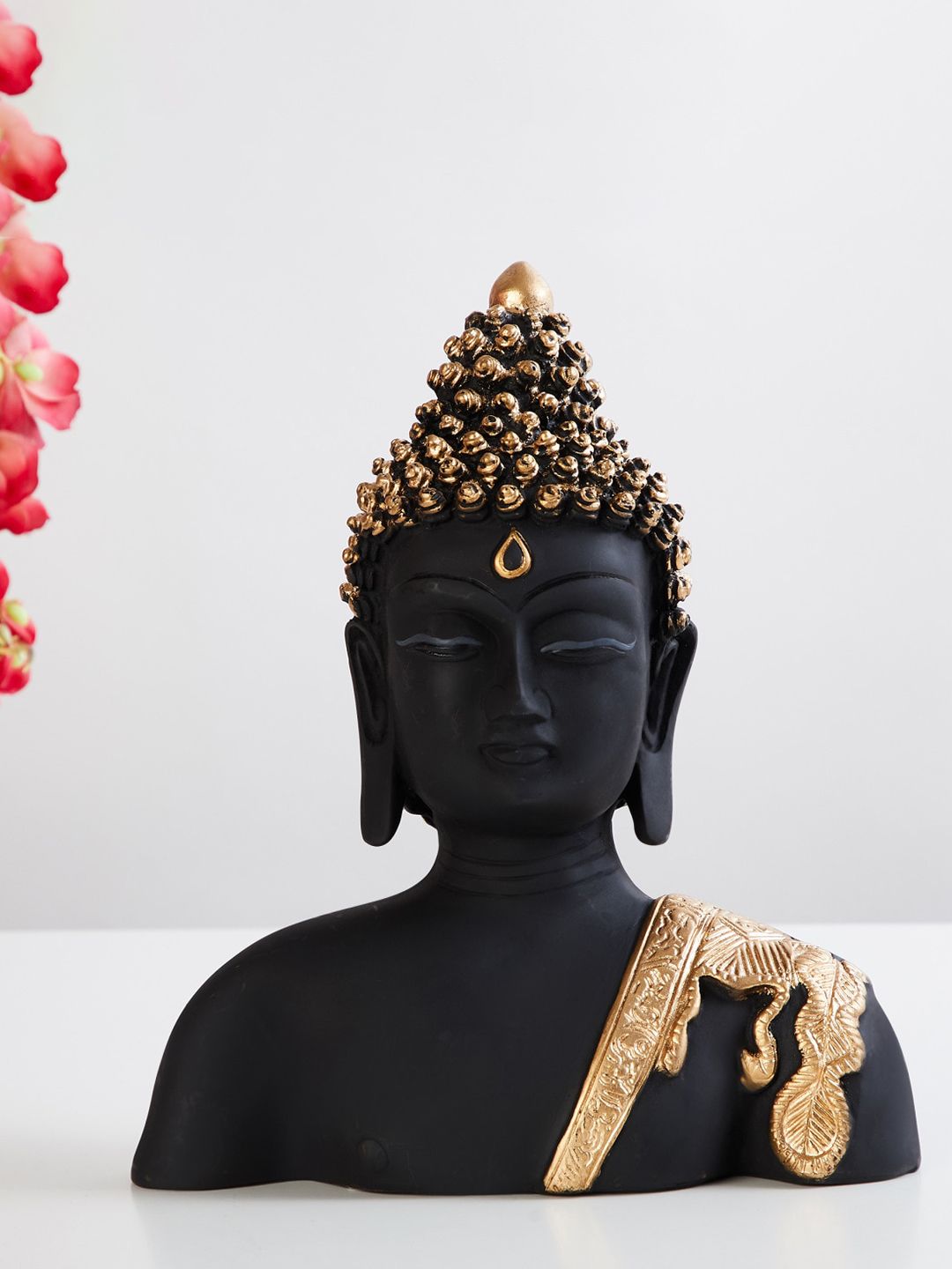 Home Centre Black Textured Polyresin Buddha Figurine Price in India