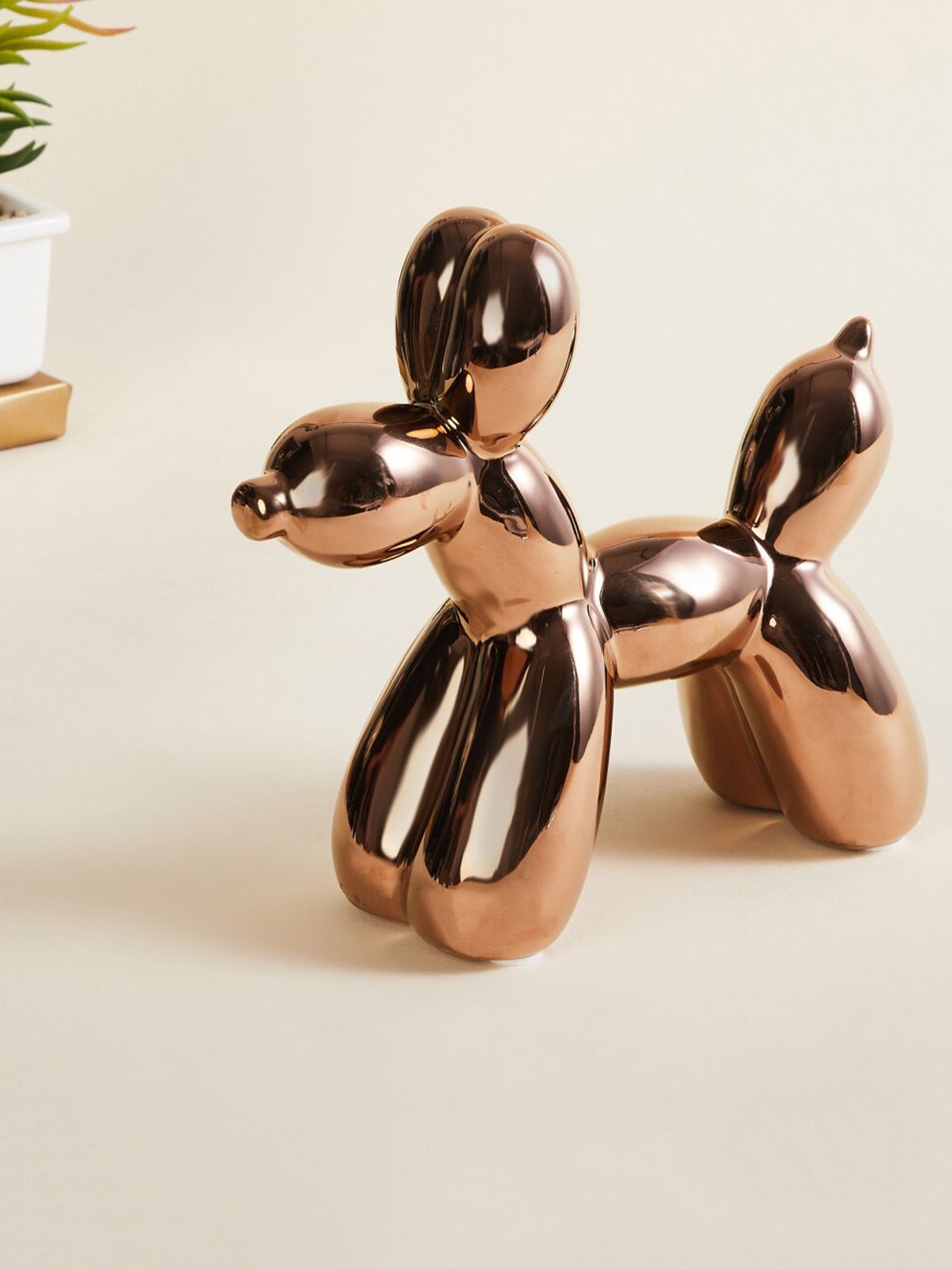 Home Centre Gold -Toned Solid Ceramic Dog Figurine Price in India