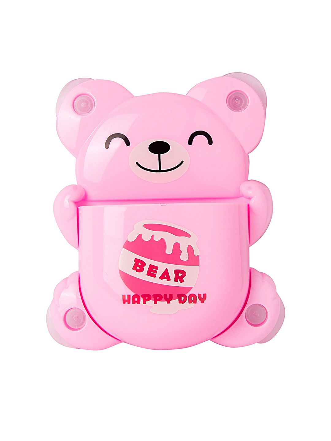 Baby Moo Pink Blushing Bear Toothbrush Holder