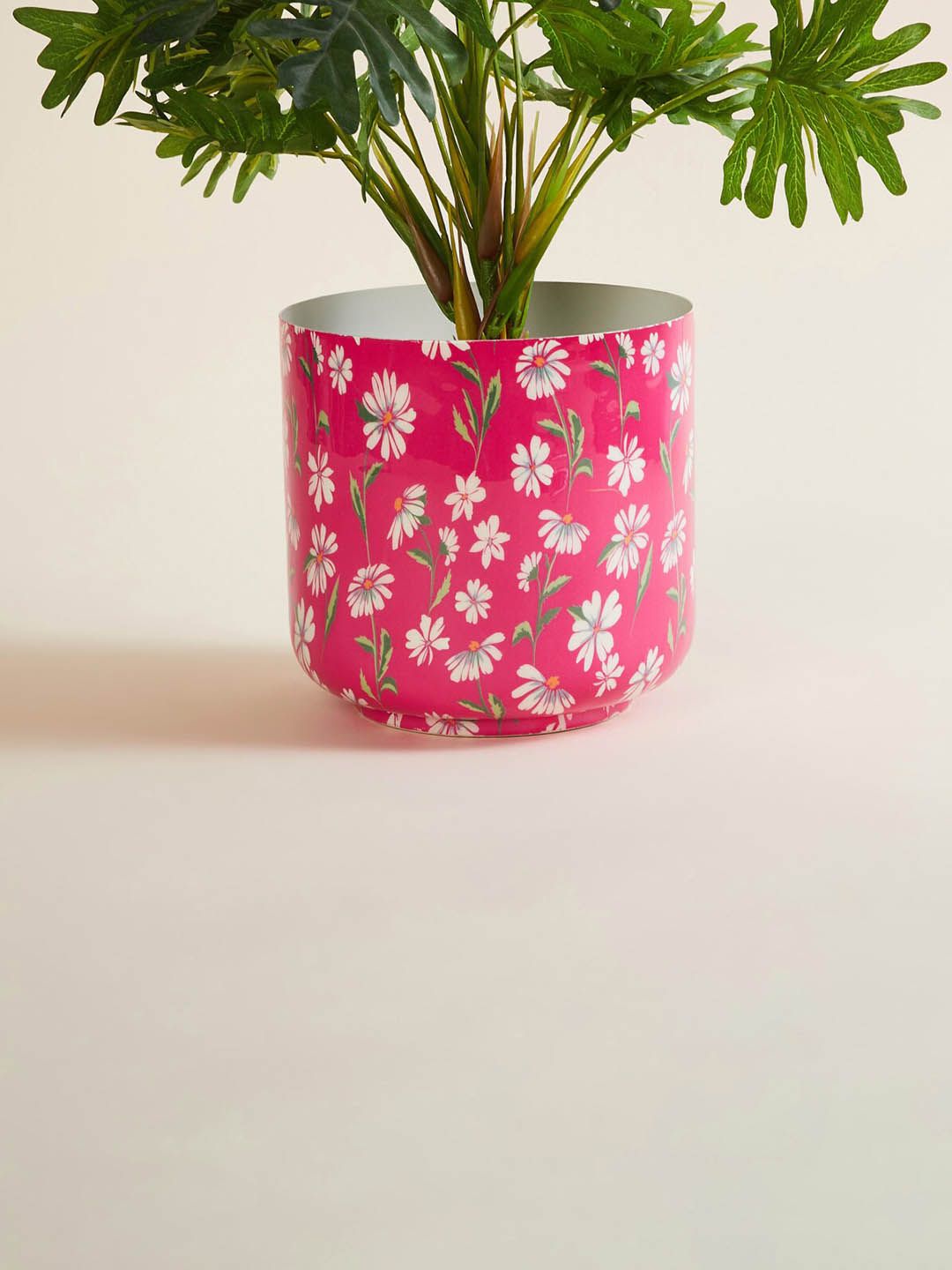 Home Centre Pink Corsica Eden Metal Round Floor Planter Price in India