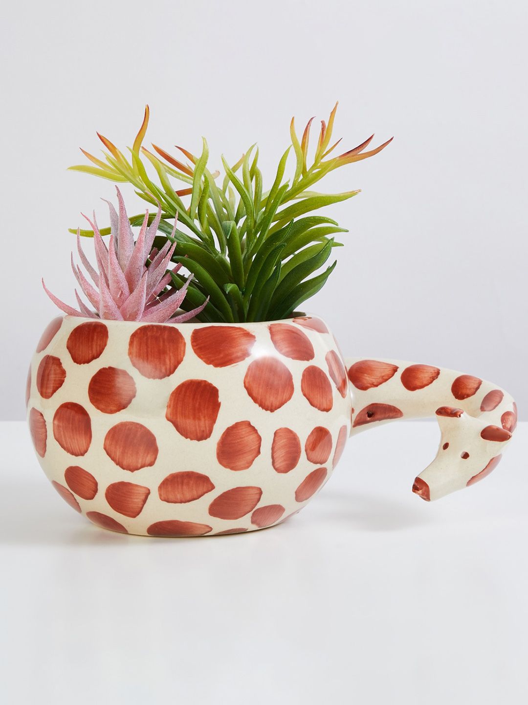 Home Centre White Printed Ceramic Planter Price in India