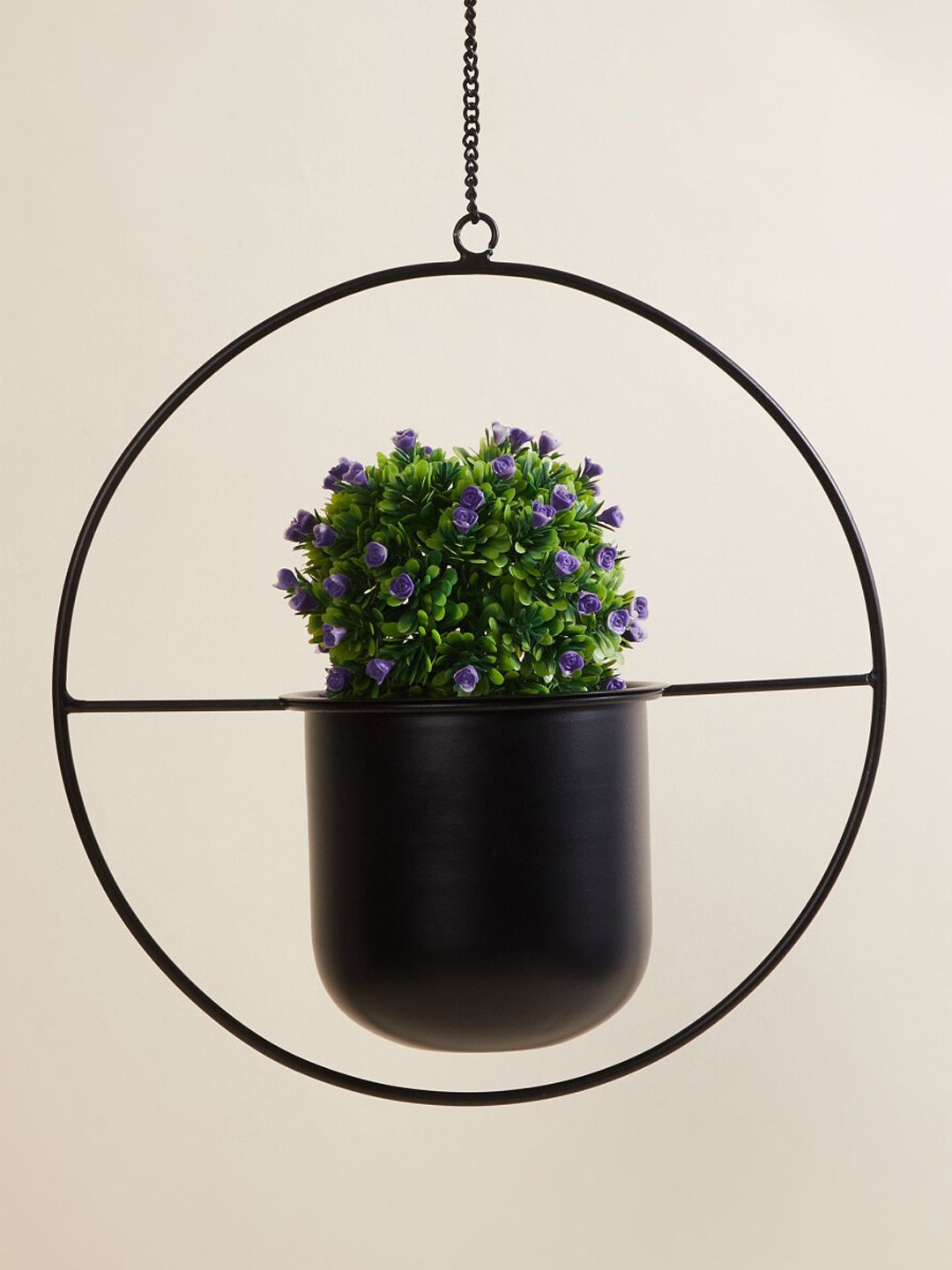 Home Centre Black Solid Metal Hanging Planter Price in India