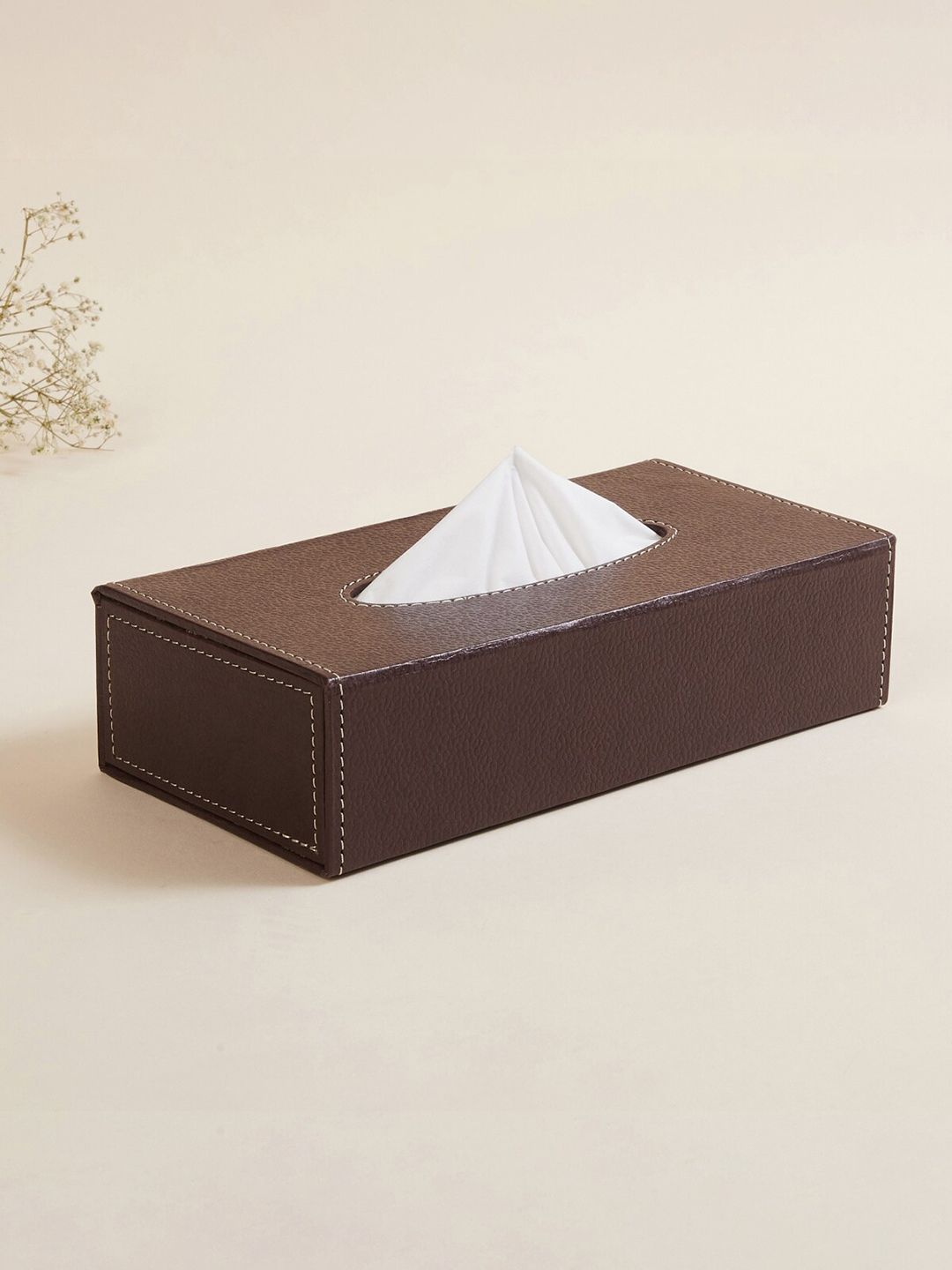 Home Centre Brown Textured Orion Detroit Tissue Box Price in India