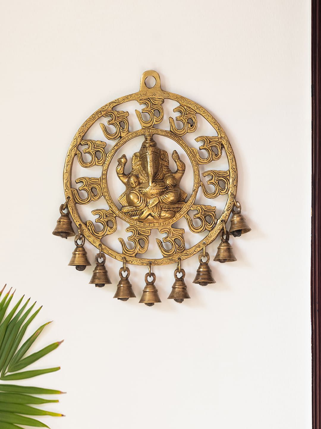 ExclusiveLane Gold-Toned Maha Ganpati Wall Decor Price in India