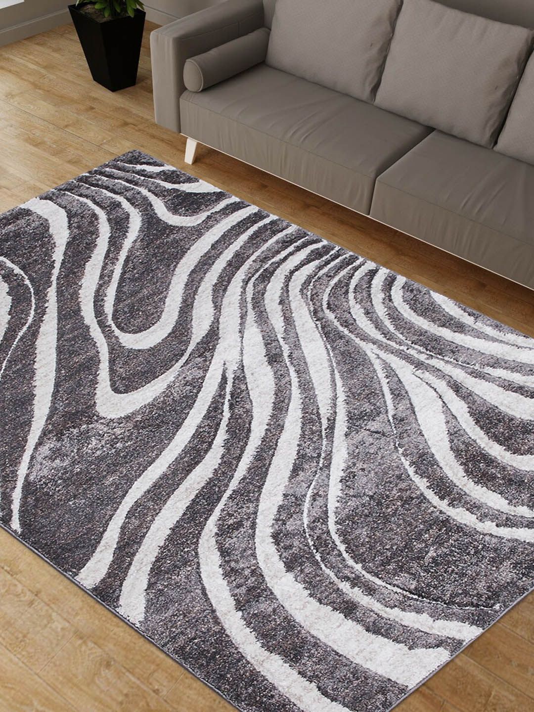 Home Centre Paradise Multicoloured Textured Anti-Skid Woven Carpet Price in India