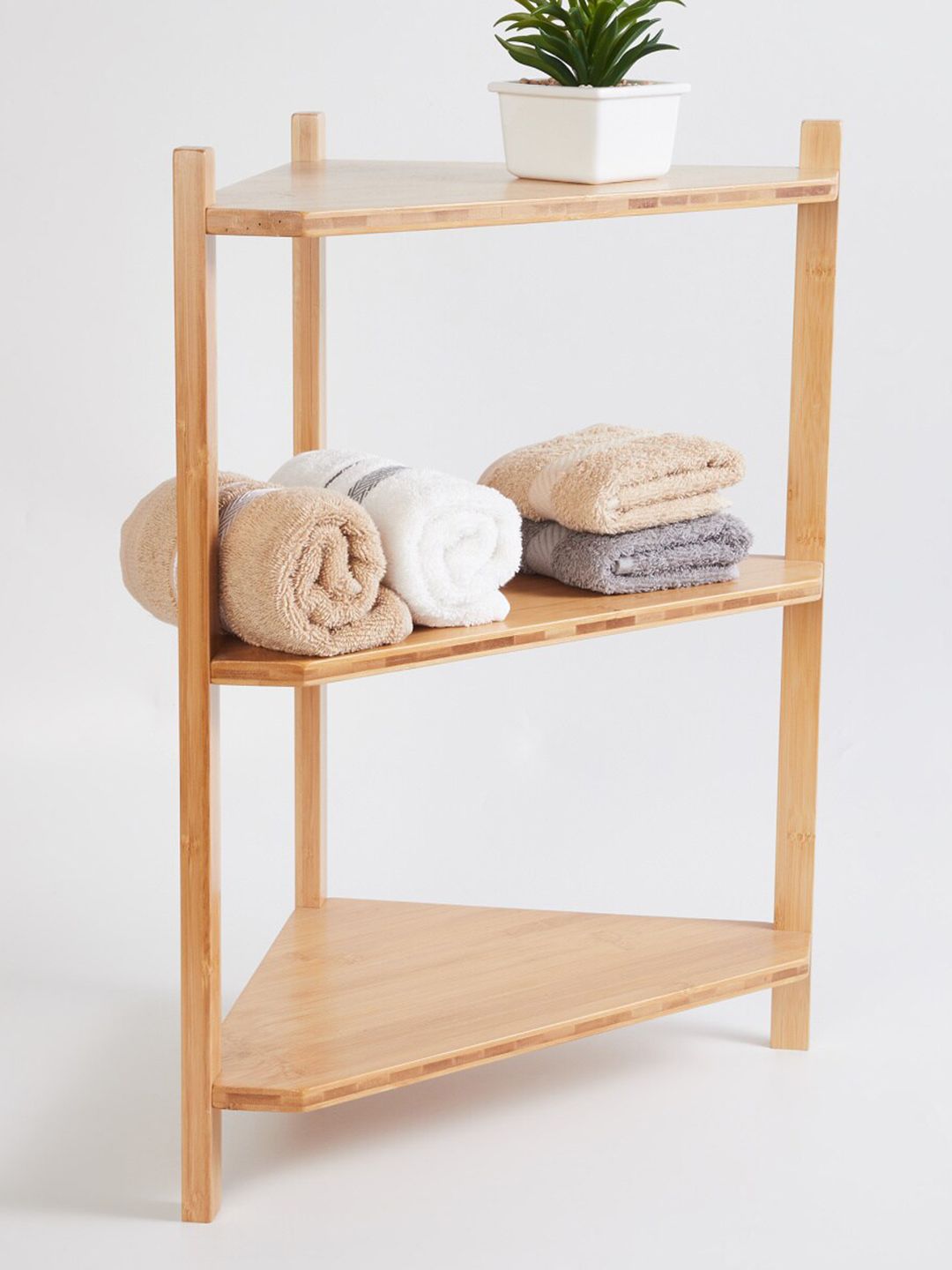 Home Centre Brown Bamboo Wood Bathroom Caddy Price in India
