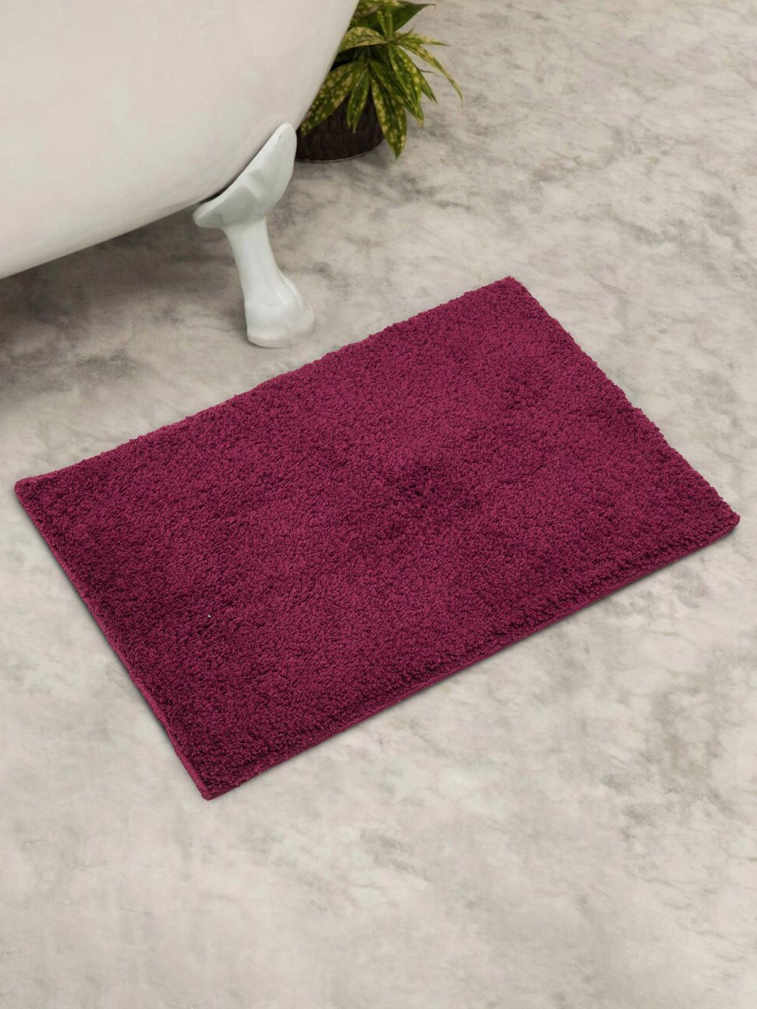 Home Centre Colour Connect-Essence Purple Textured Bath Mat Price in India