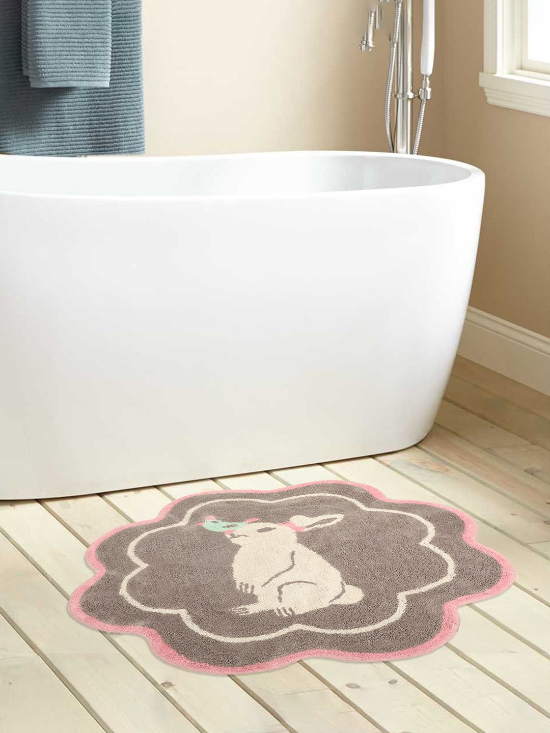 MiArcus Kids Grey Cotton 550 GSM Bath Rugs