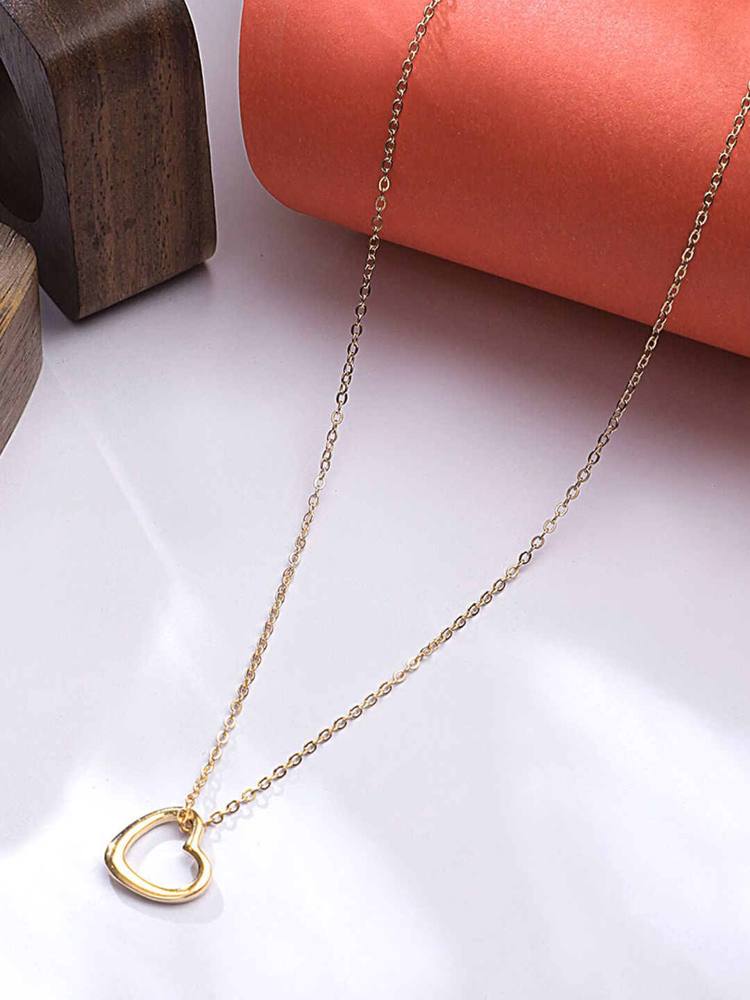 KACY Gold-Plated Heart Necklace Price in India