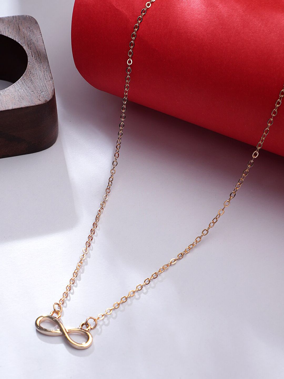 KACY Gold-Plated Infinity Necklace Price in India
