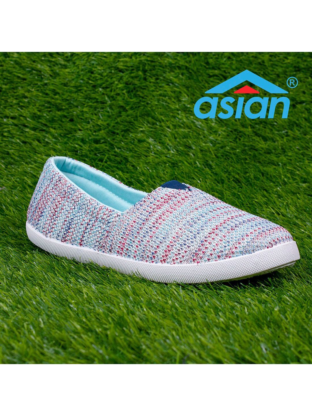 ASIAN Women Blue Printed Slip-On Sneakers Price in India