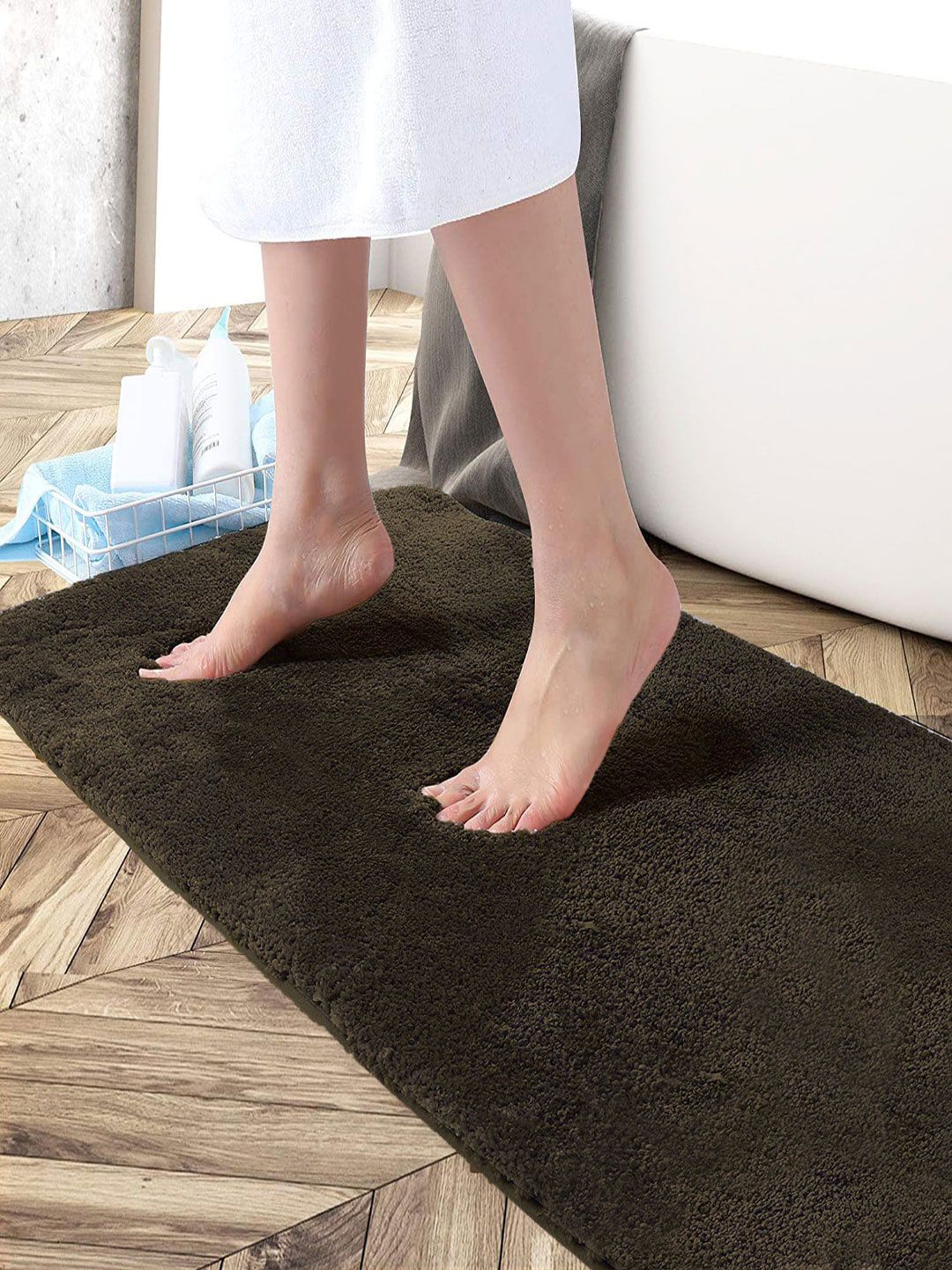 LUXEHOME INTERNATIONAL Brown Anti-Skid Carpets Price in India