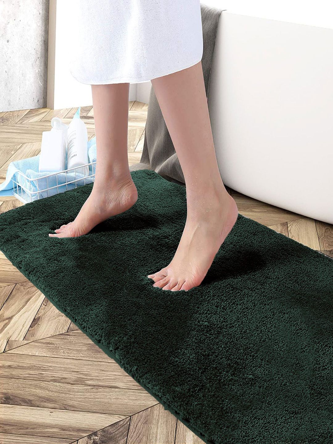 LUXEHOME INTERNATIONAL Green Solid Doormat Price in India