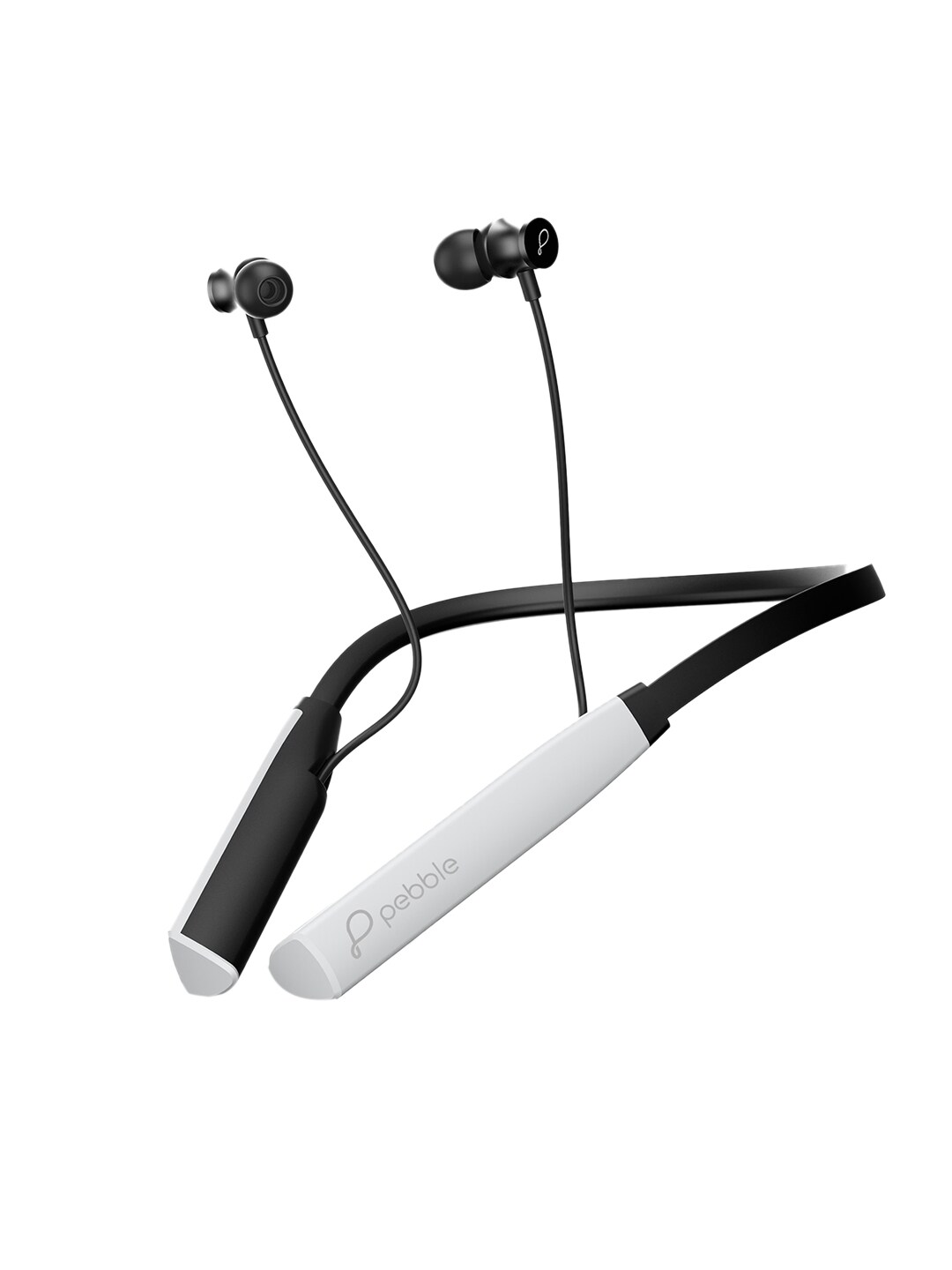 pebble Grey & White Flex Active Bluetooth Neckband with upto 60hr Playtime Price in India