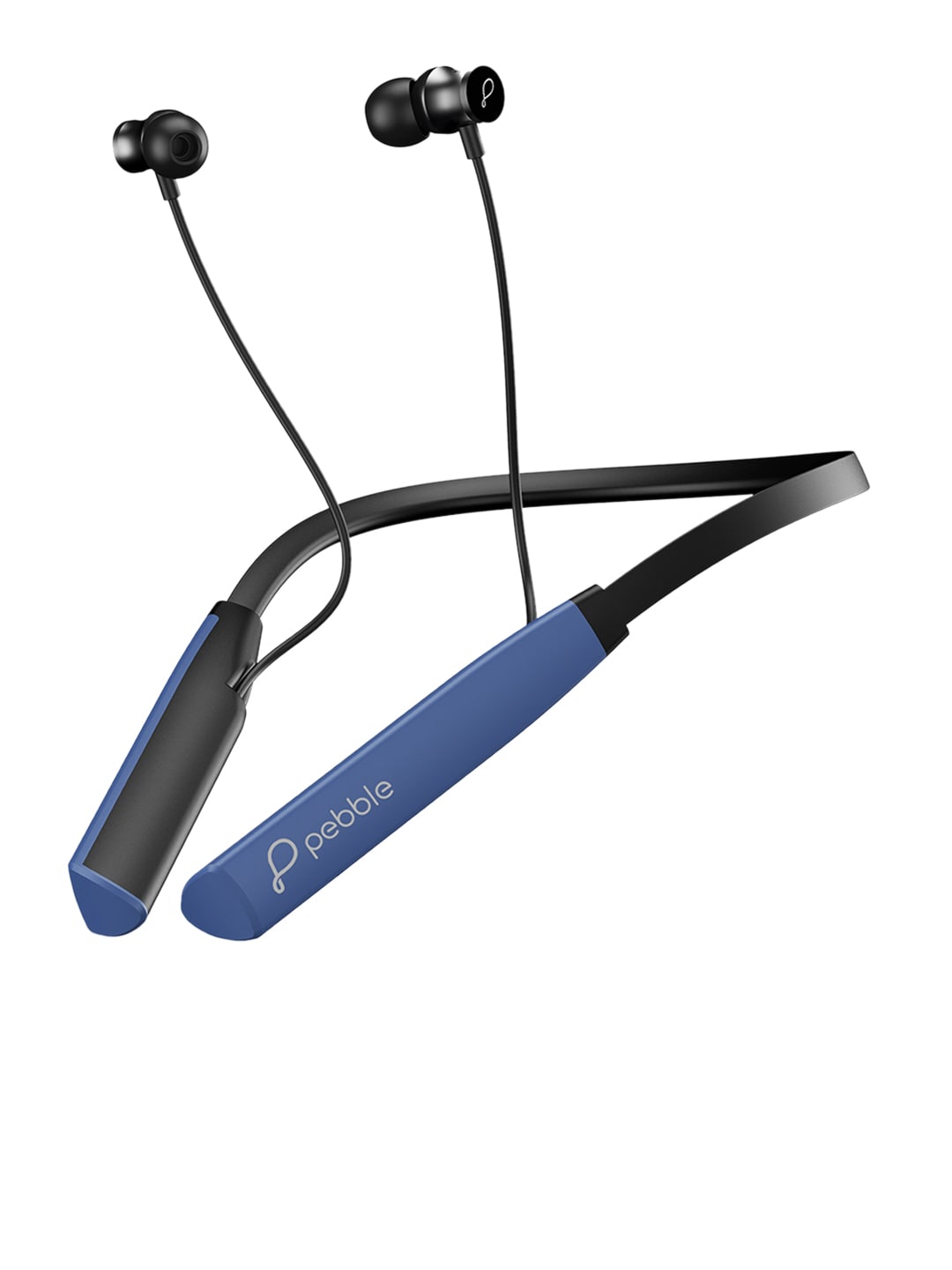 pebble Black & Blue Flex Active Bluetooth Neckband with upto 60hr Playtime Price in India