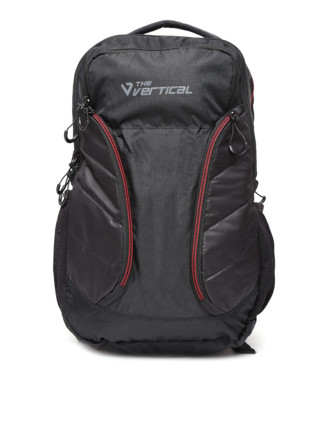 THe VerTicaL Unisex Black Water-Resistant Patterned Laptop Backpack Price in India