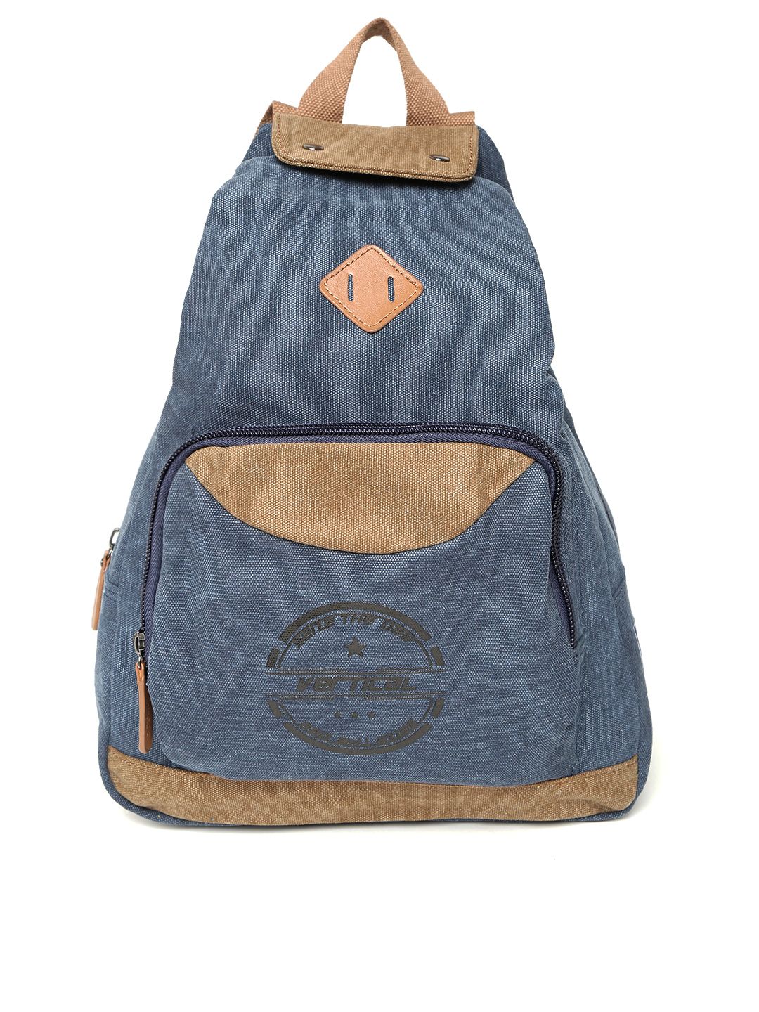 THe VerTicaL Unisex Blue Solid Backpack Price in India