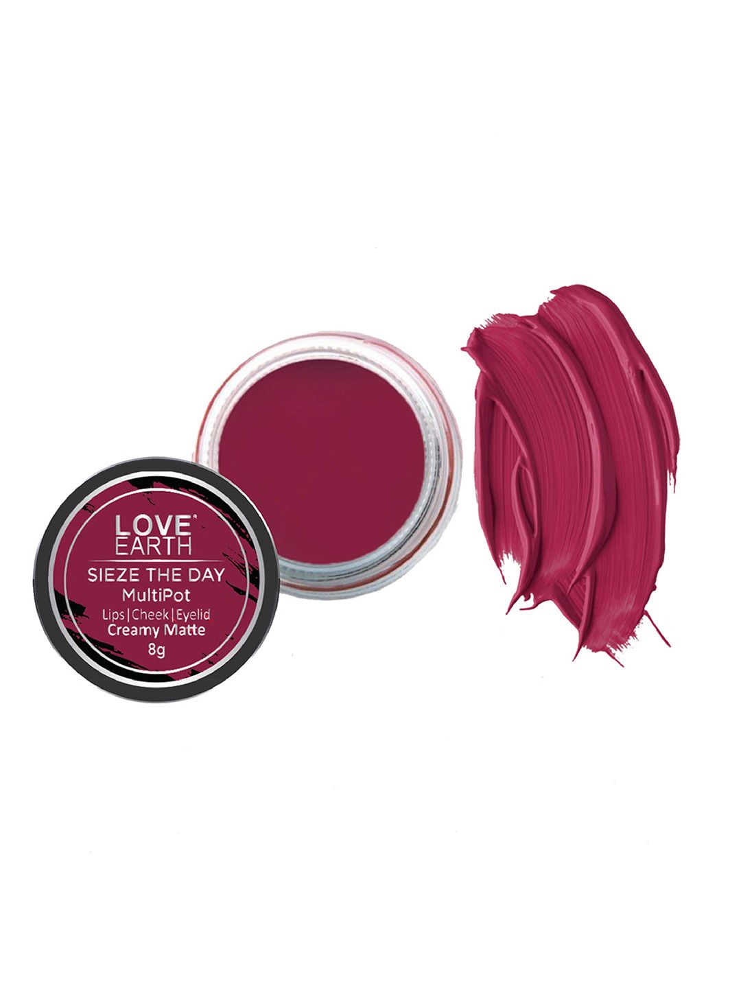 LOVE EARTH Multipot Creamy Matte Lip-Cheek-Eyelid Tint - Sieze The Day Price in India