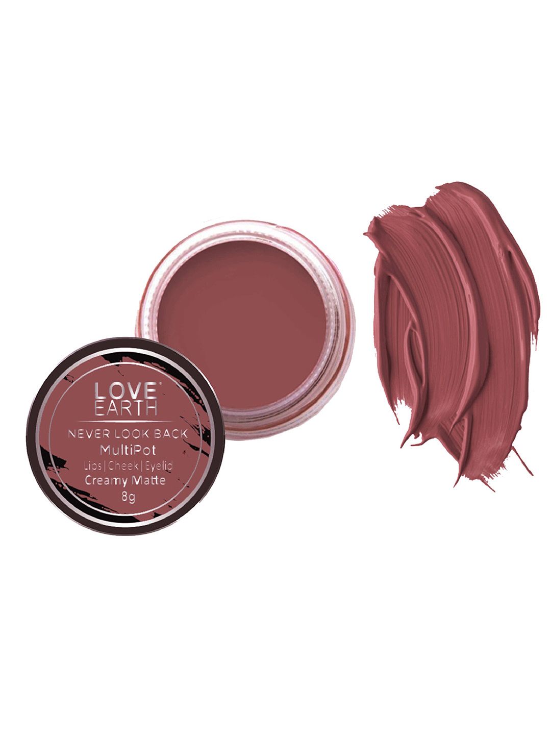 LOVE EARTH Multipot Creamy Matte Lip-Cheek-Eyelid Tint - Never Look Back Price in India