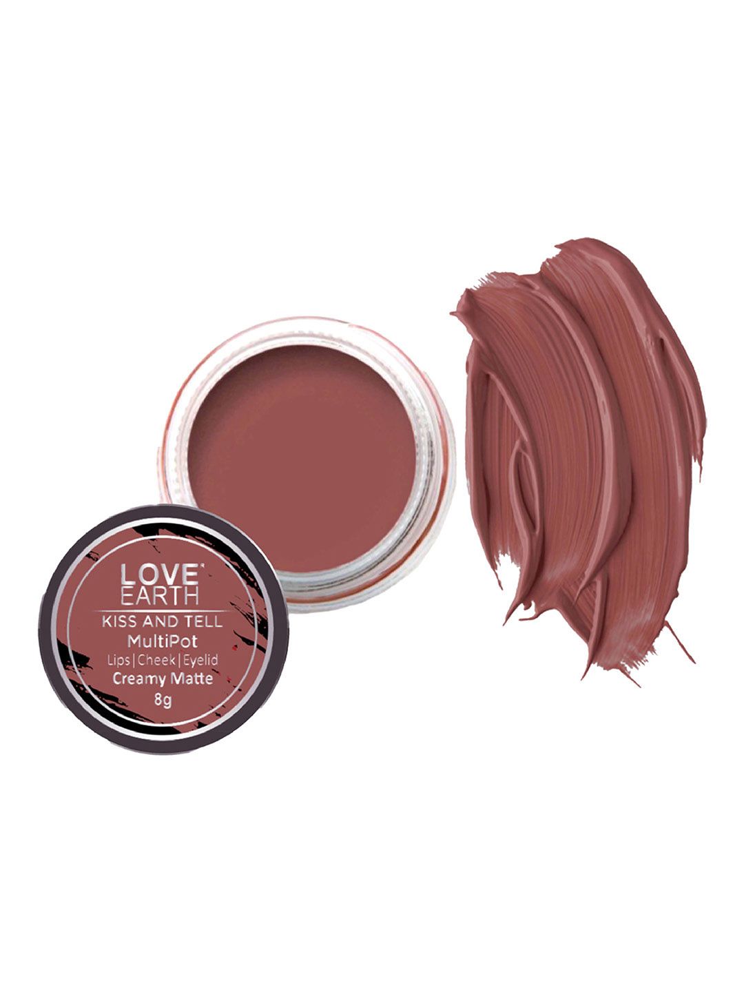 LOVE EARTH Multipot Creamy Matte Lip-Cheek-Eyelid Tint - Kiss And Tell Price in India