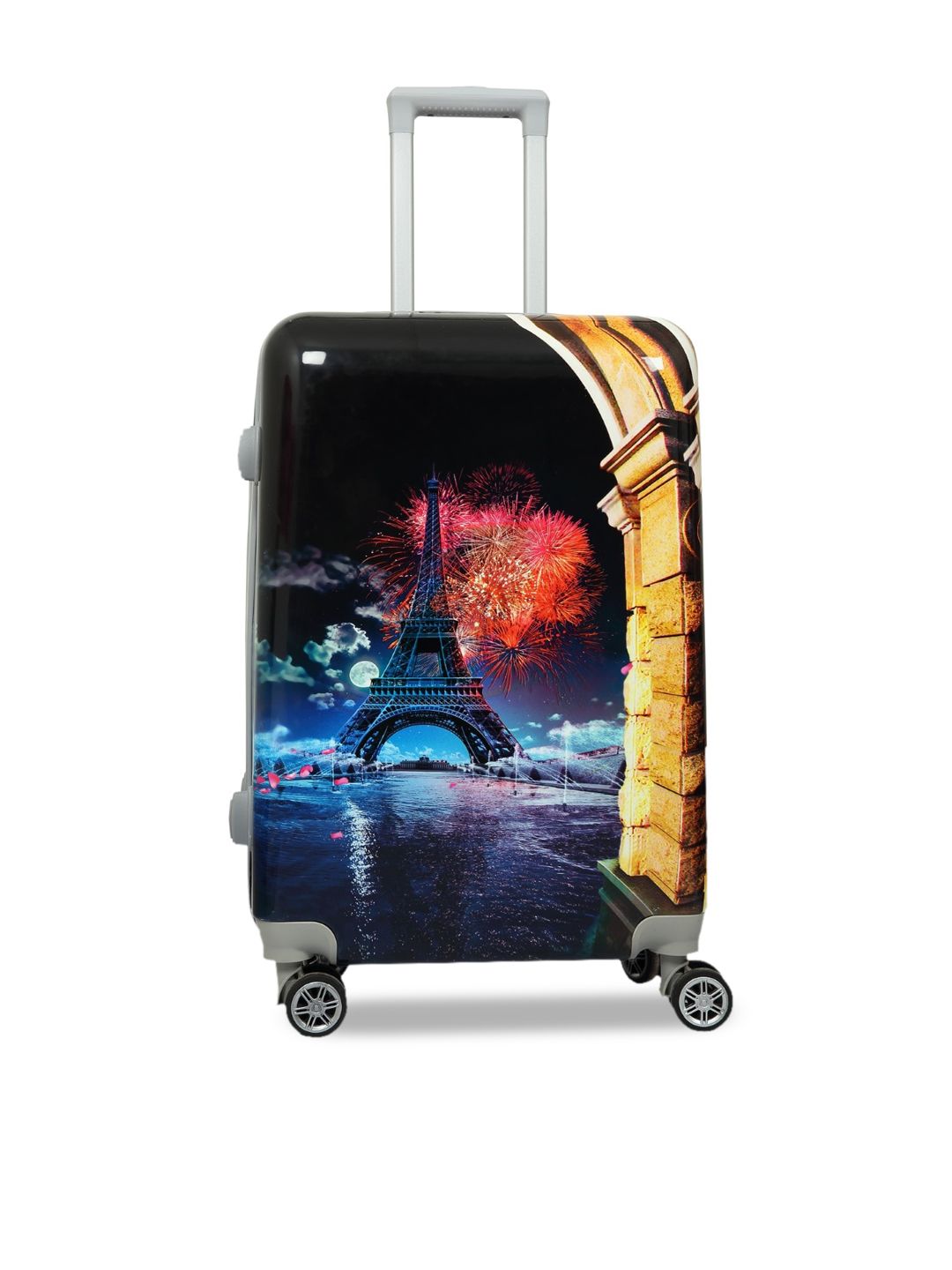 Polo Class Black Printed Trolley Bag Price in India