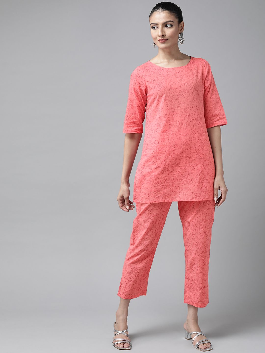 PANIT Women Pink Printed Co-Ord Set Price in India