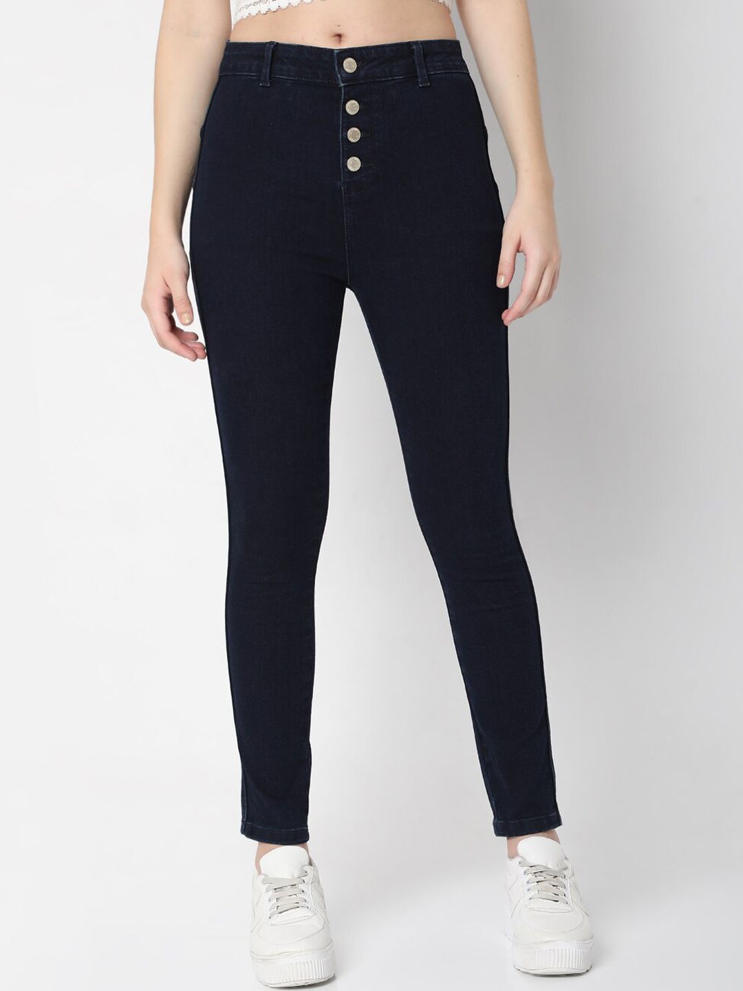 Vero Moda Women Blue High-Rise Stretchable Jeans Price in India
