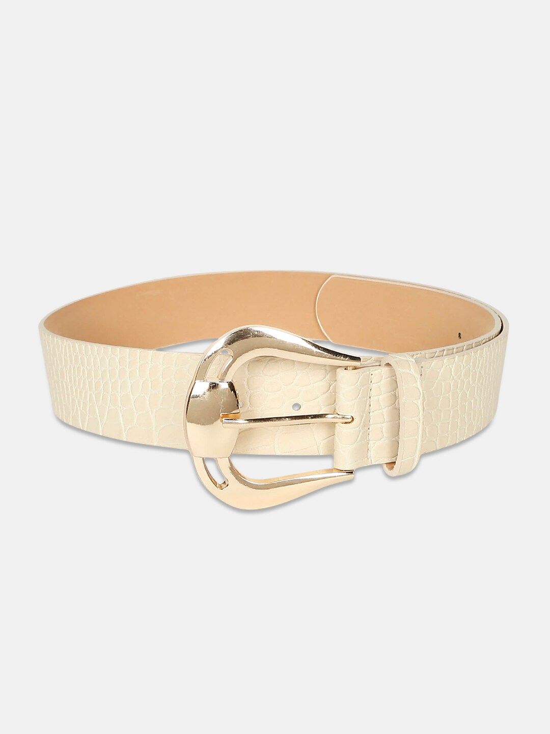 20Dresses Women Off White Textured Belt Price in India