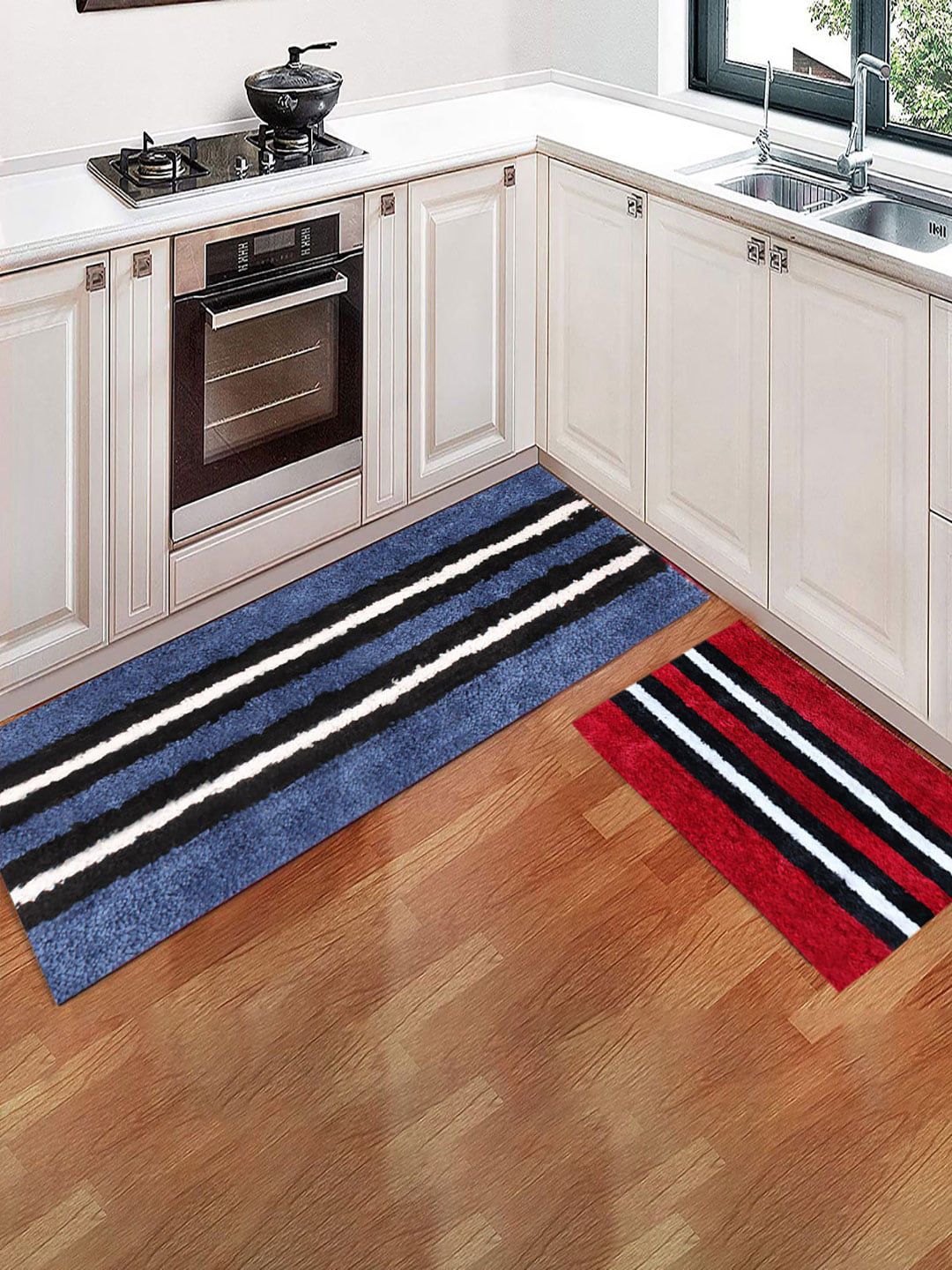 LUXEHOME INTERNATIONAL Set of 2 Striped Floor Runners Price in India