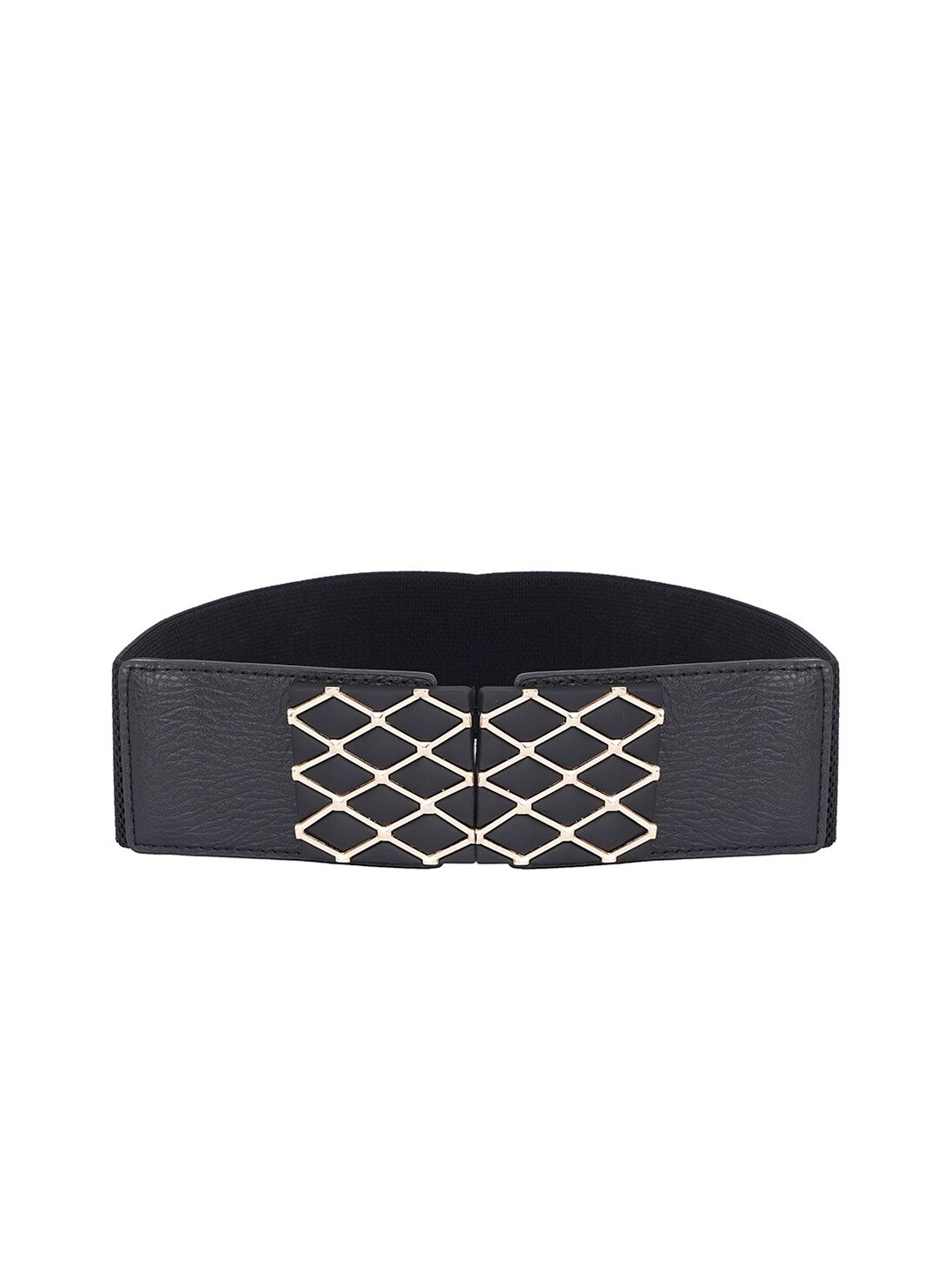 Style SHOES Women Black Textured Elasticated  Belt Price in India