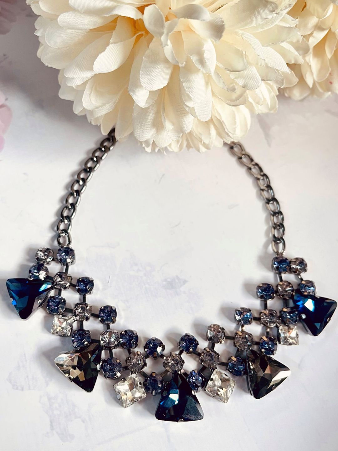 Ishhaara Blue Crystal Necklace Price in India