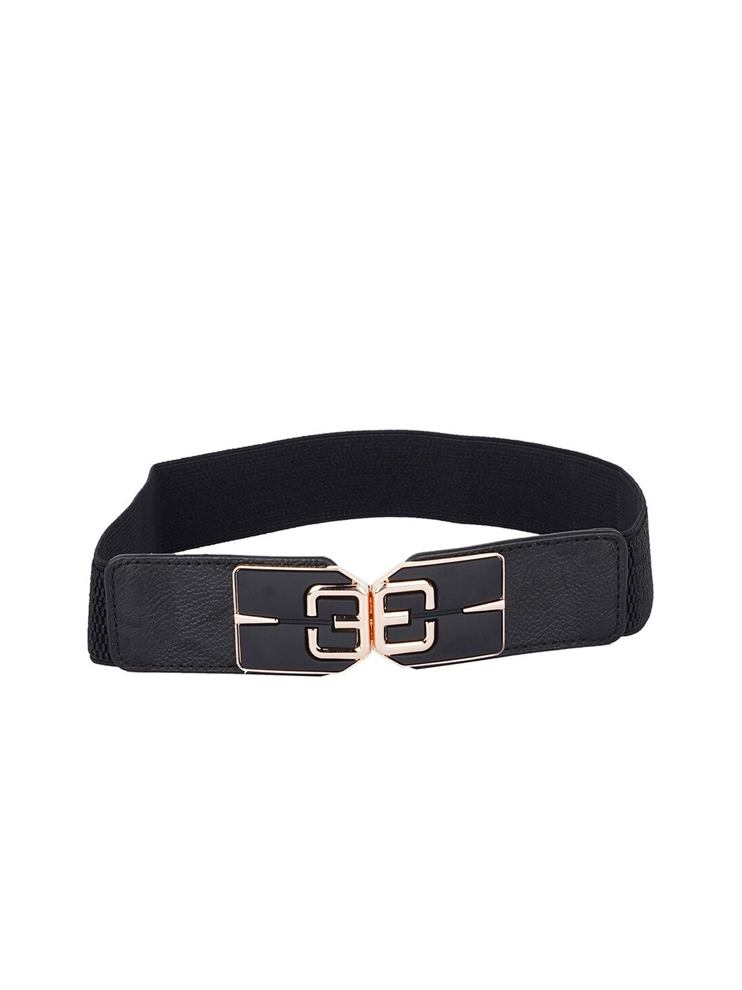 Style SHOES Women Black Textured Stretchable Belt Price in India