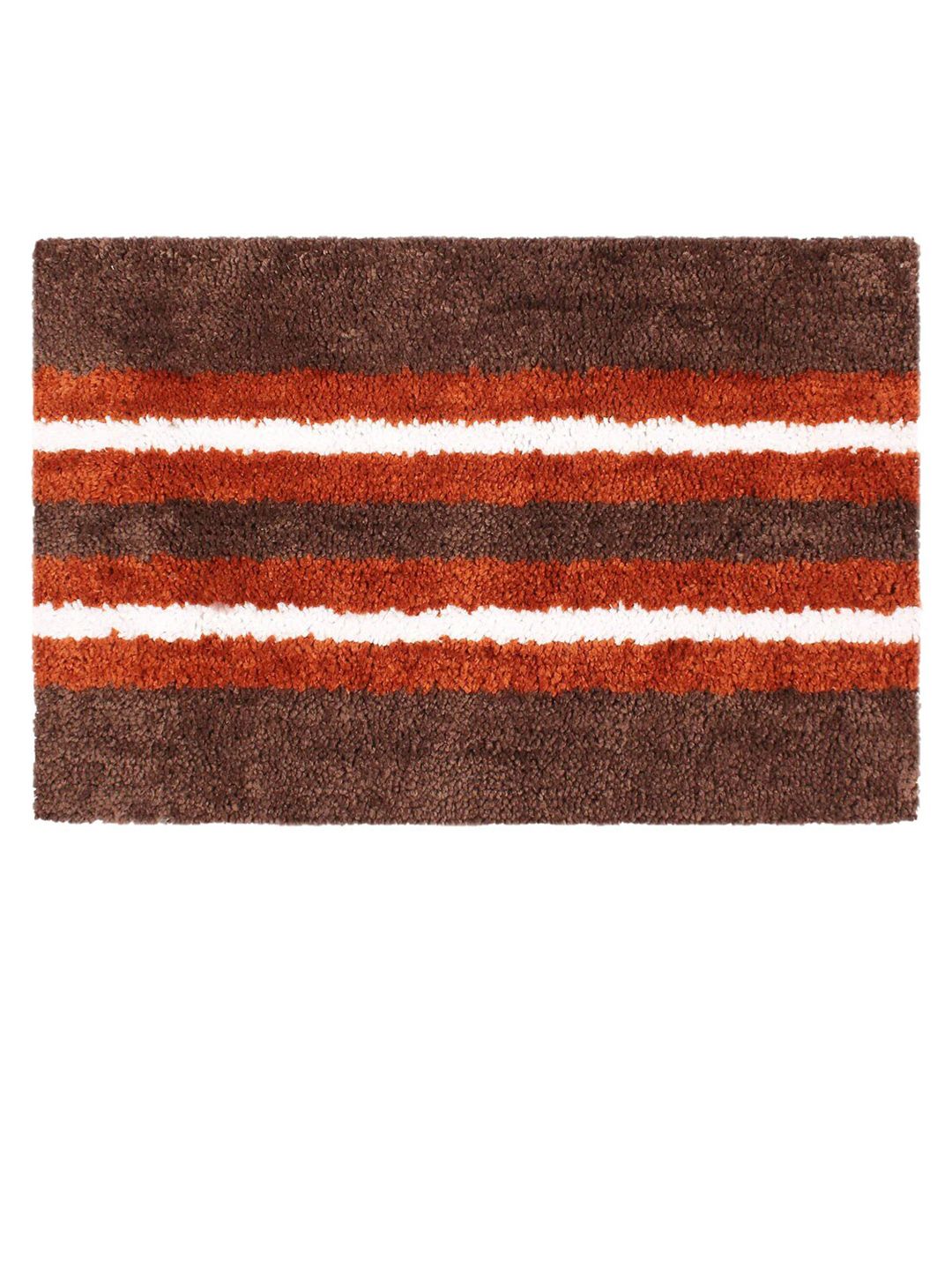 LUXEHOME INTERNATIONAL Rust Striped 1800 GSM Door Mats Price in India