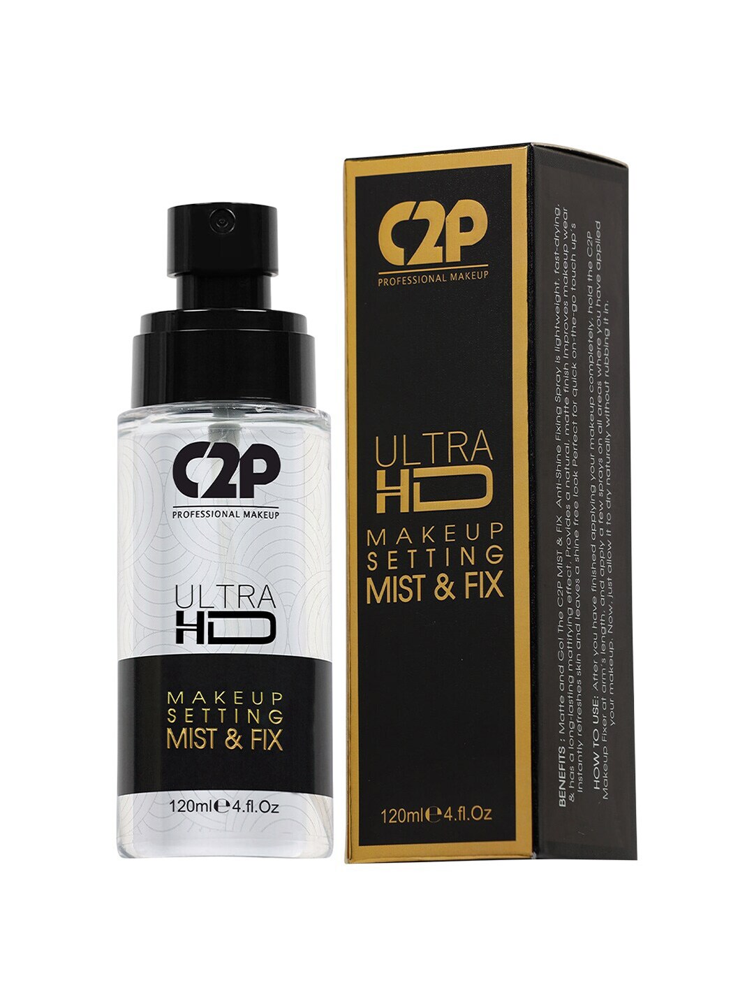 C2P PROFESSIONAL MAKEUP Ultra HD Makeup Setting Mist & Fix Spray - Transparent Price in India