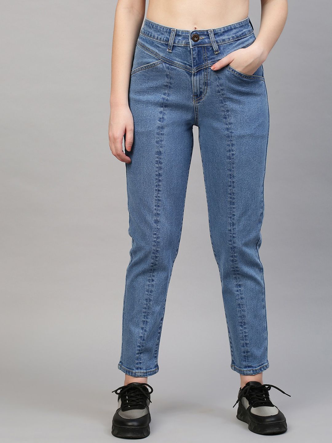 TARAMA Women Blue High-Rise Stretchable Jeans