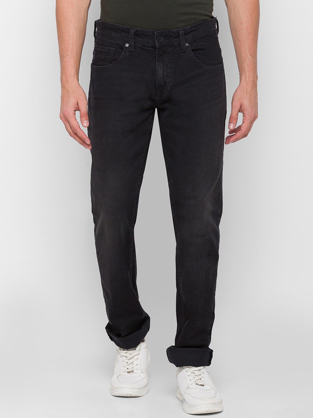 SPYKAR Men Black Relaxed Fit No Fade Cotton Jeans