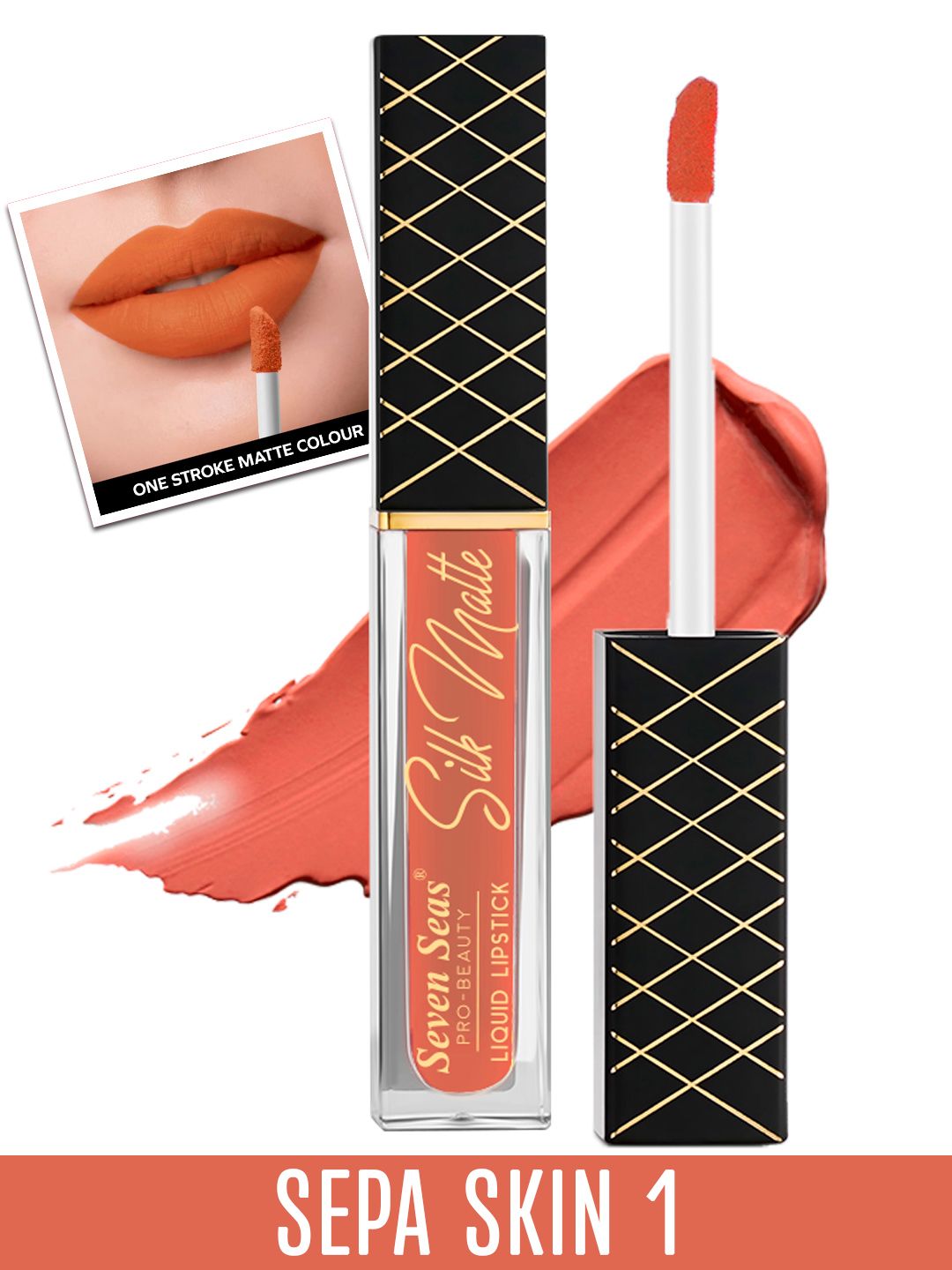 Seven Seas Transfer Proof Silk Matte Liquid Lipstick 8 g - Sepa Skin 1 Price in India