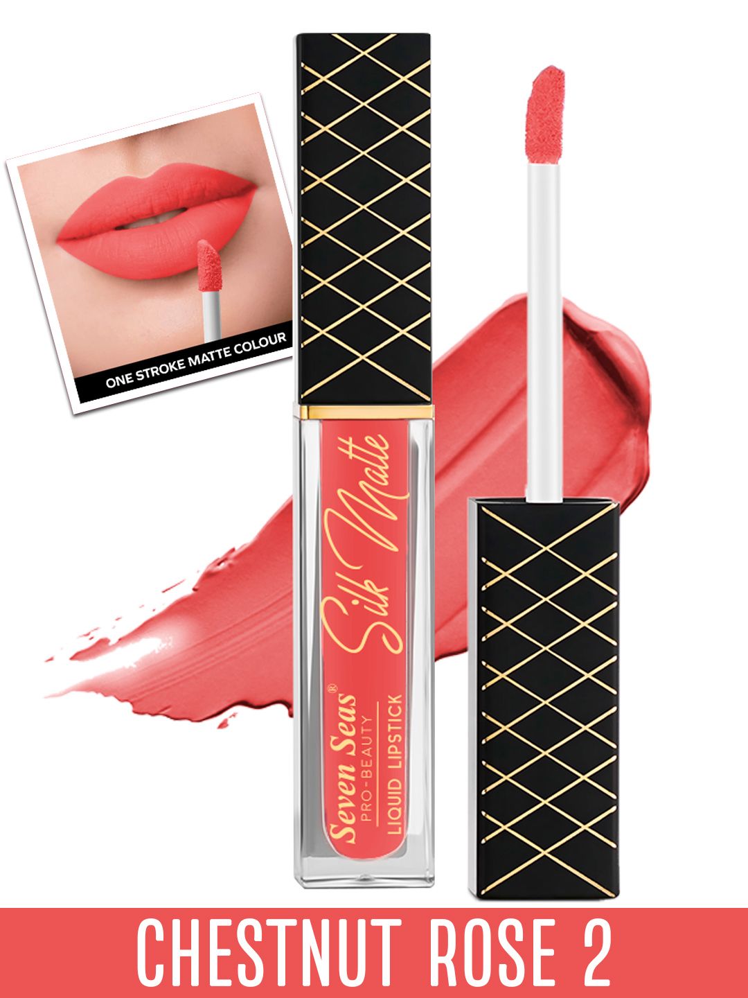 Seven Seas Transfer Proof Silk Matte Liquid Lipstick 8 g - Chestnut Rose 2 Price in India