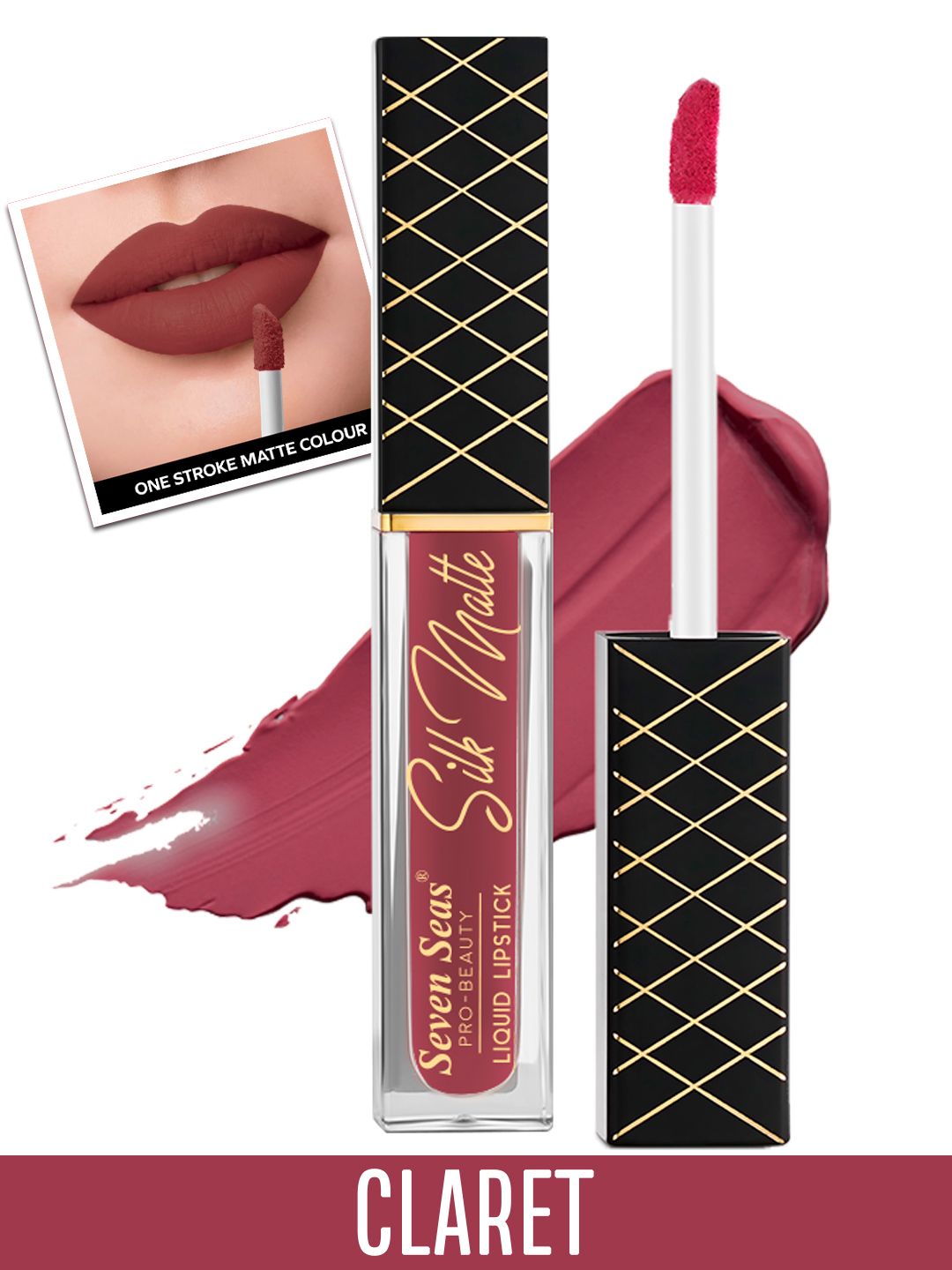 Seven Seas Transfer Proof Silk Matte Liquid Lipstick 8 g - Claret Price in India