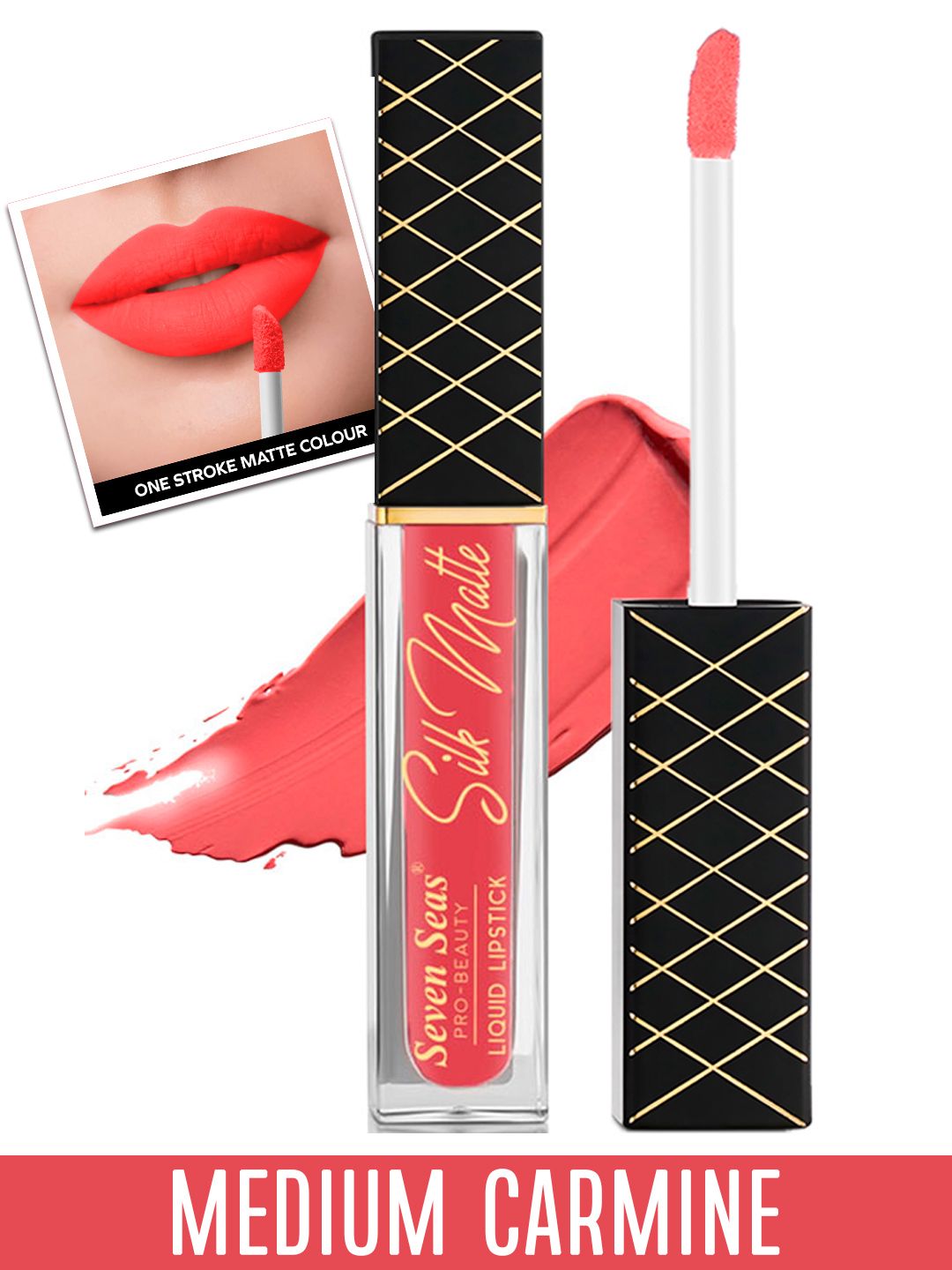 Seven Seas Silk Matte Liquid Lipstick 8g - Medium Carmine Price in India