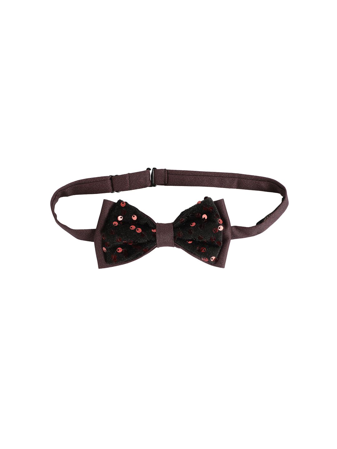 Alvaro Castagnino Men Black Woven Design Bow Tie